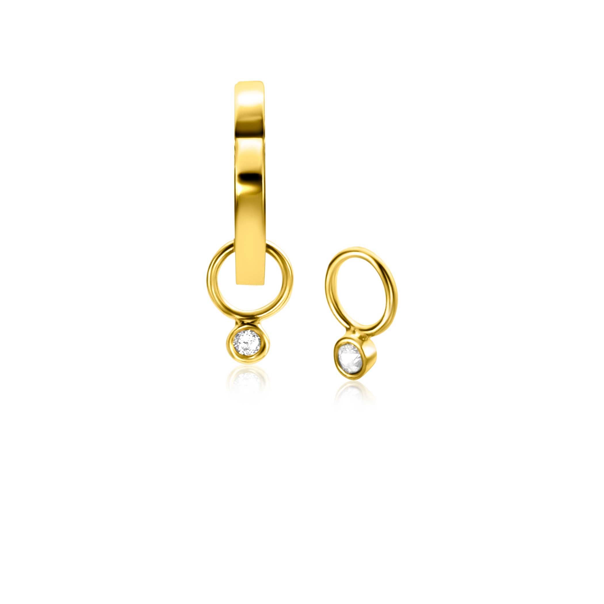 ZINZI GOLD oorbedels met mini zirconia 2.5mm