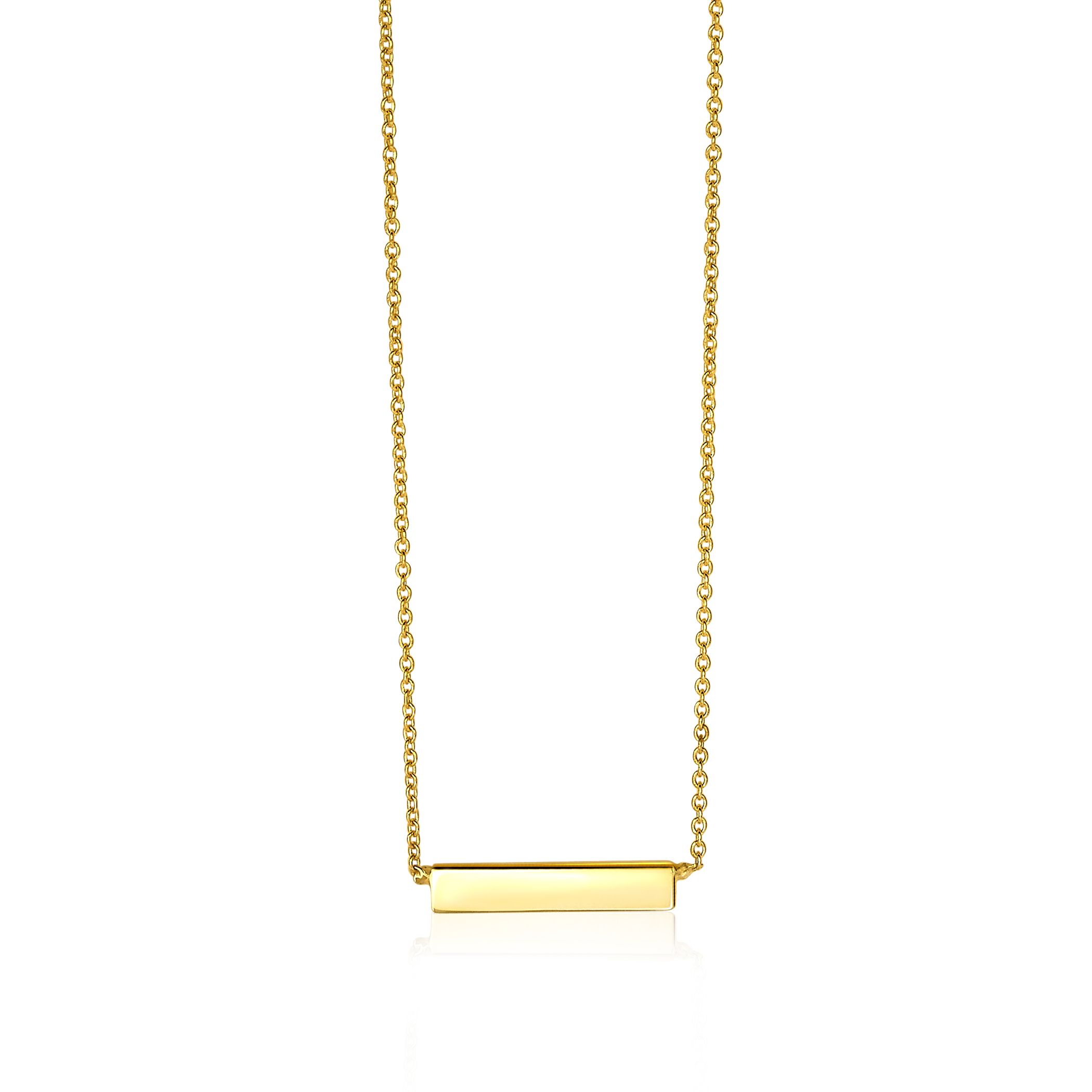 ZINZI Gold 14 Karat Goldkette Plättchen glatt 42cm ZGC176