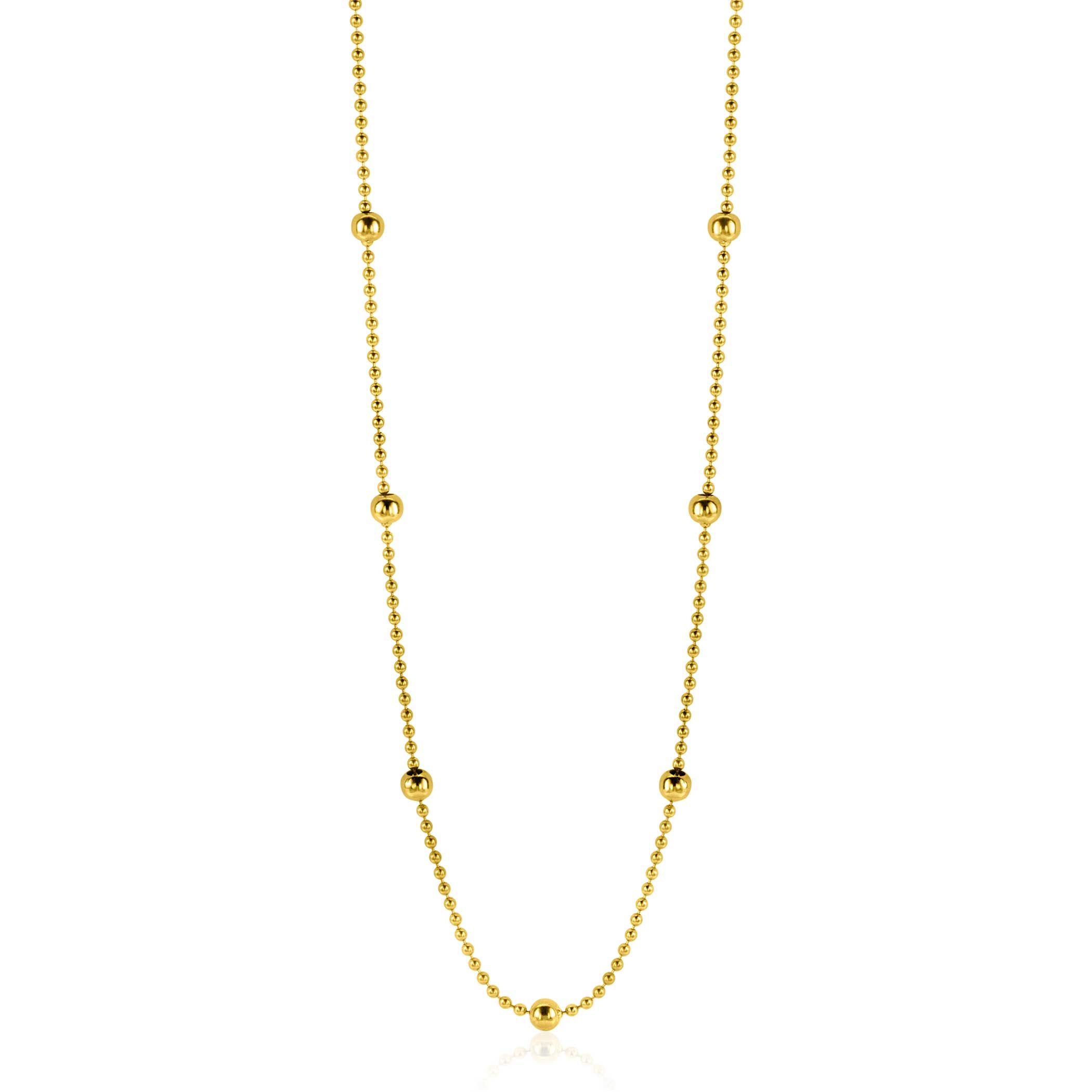 ZINZI GOLD bolletjes collier met 7x bol 40-43cm
