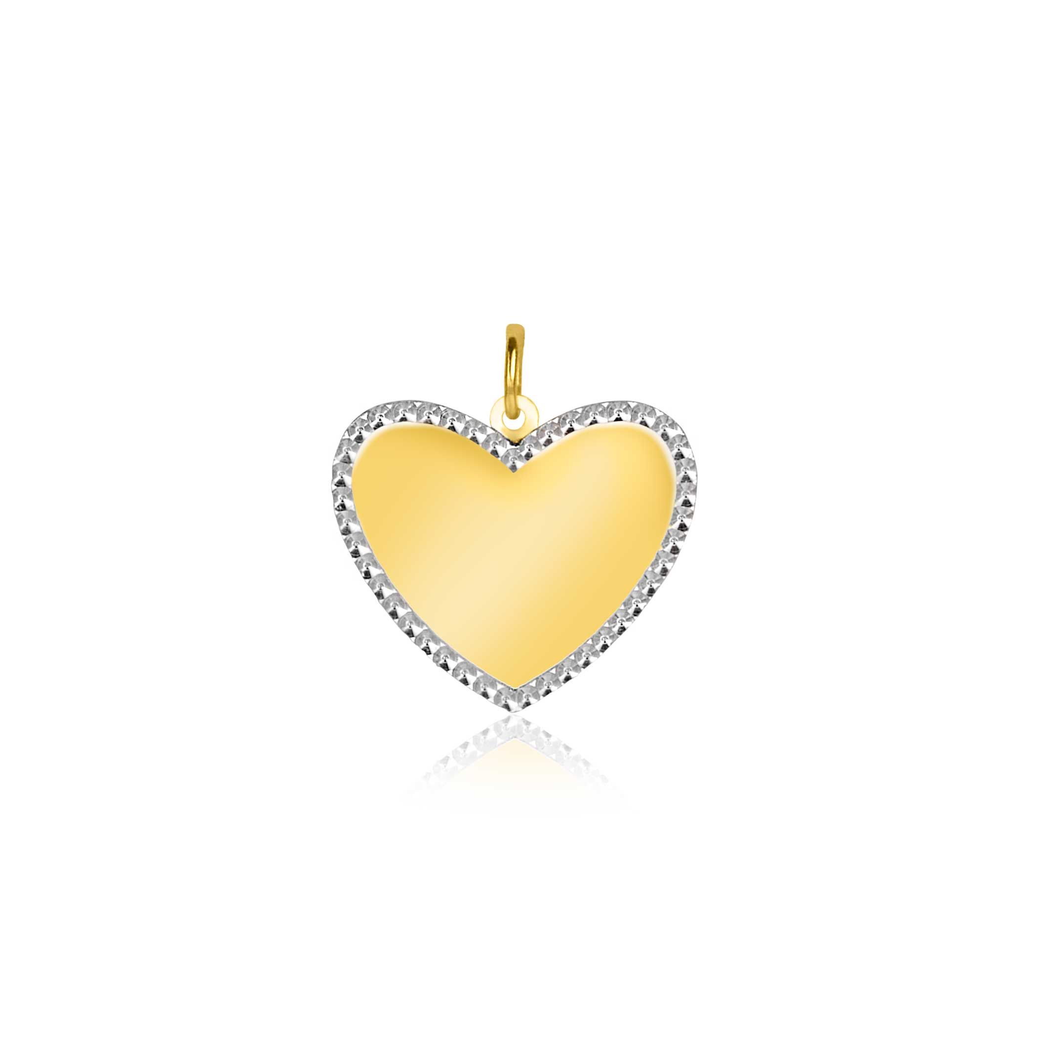 ZINZI GOLD hanger hart gediam. randje 15mm