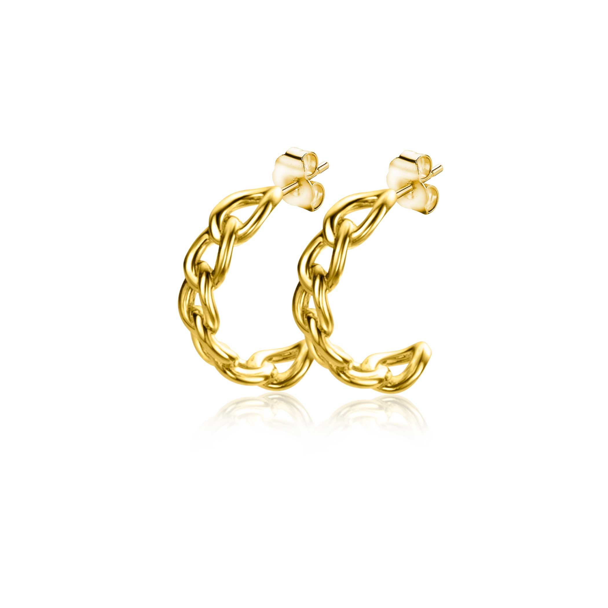 ZINZI GOLD oorstekers half gourmet schakels 3,6mm