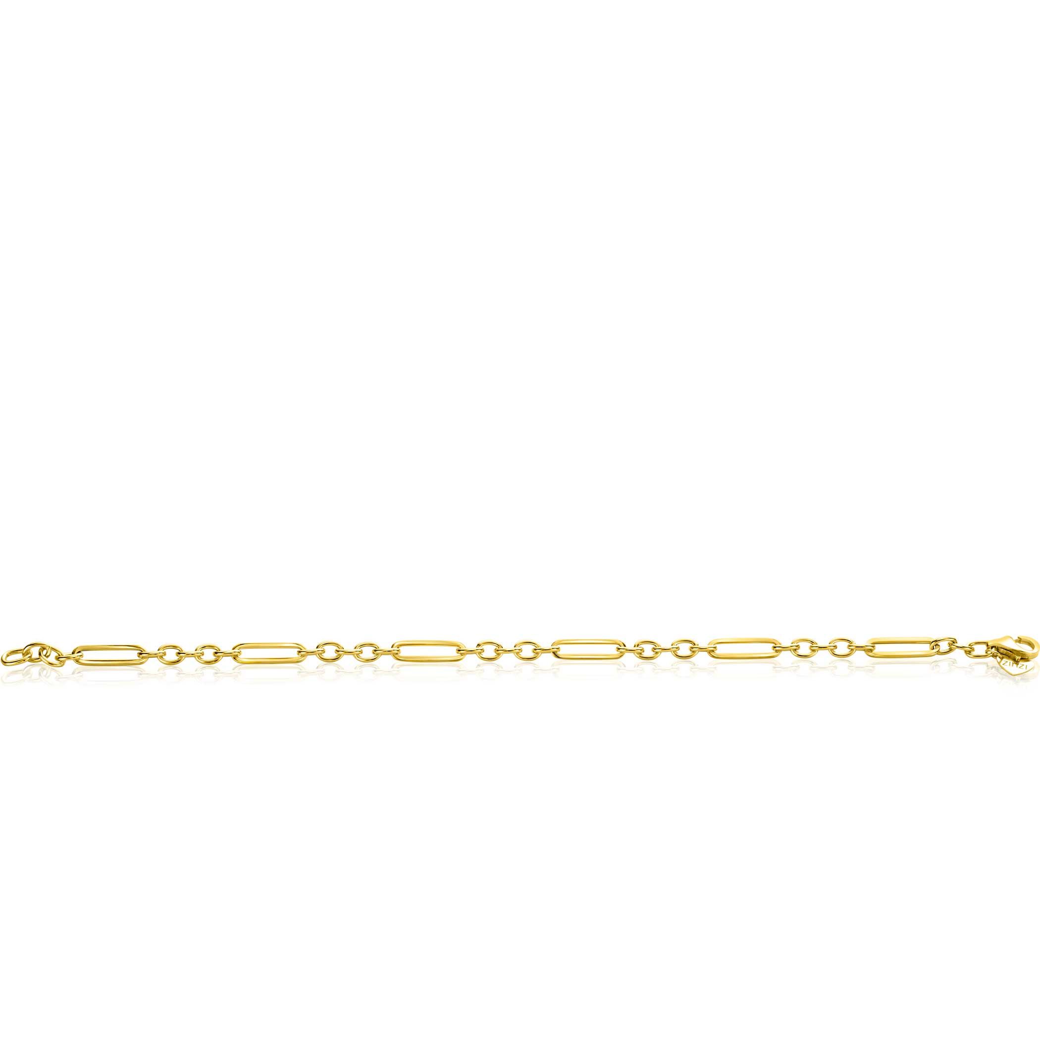 ZINZI GOLD armband paperclip met ovale schakels