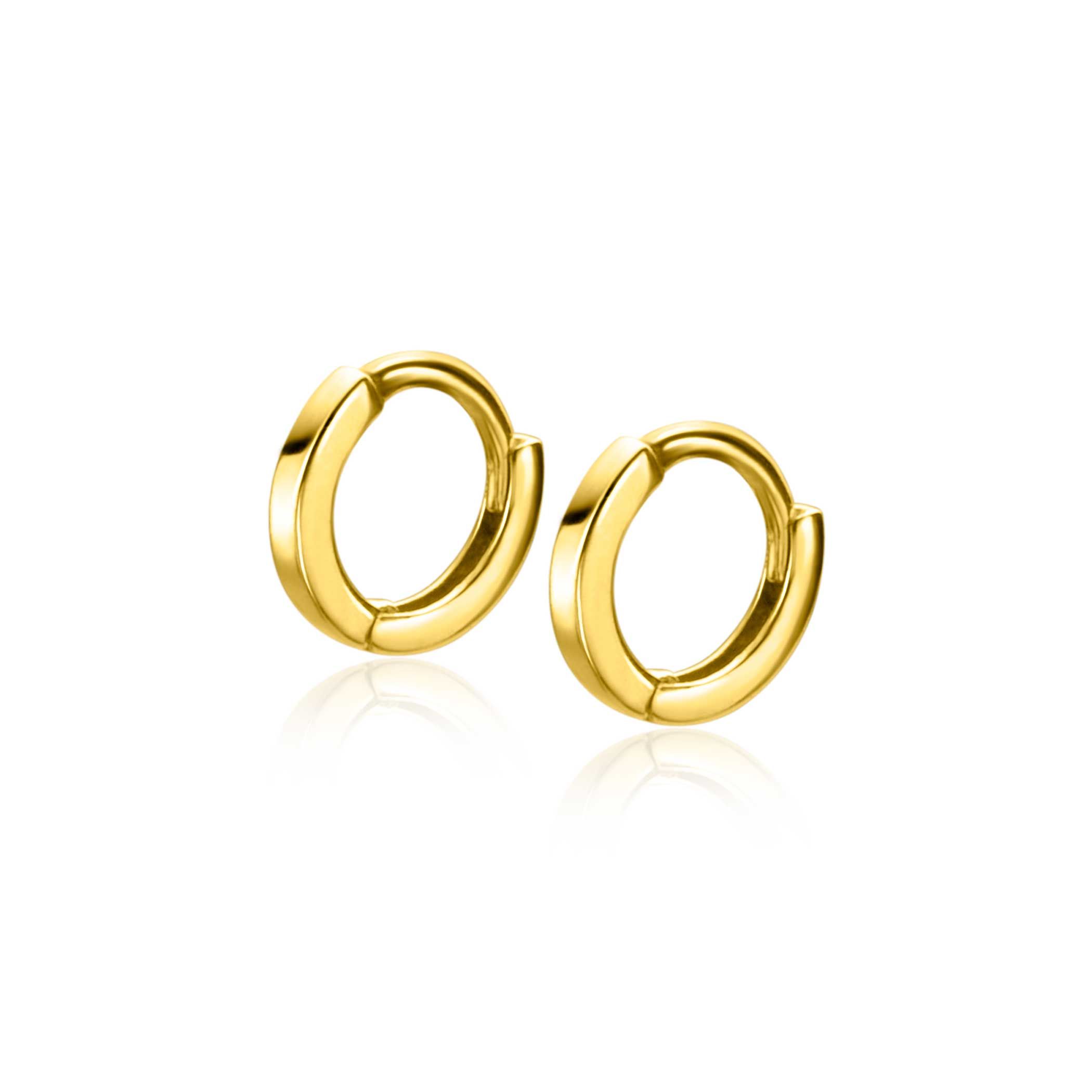 ZINZI GOLD oorcreolen glad 8x1.3mm