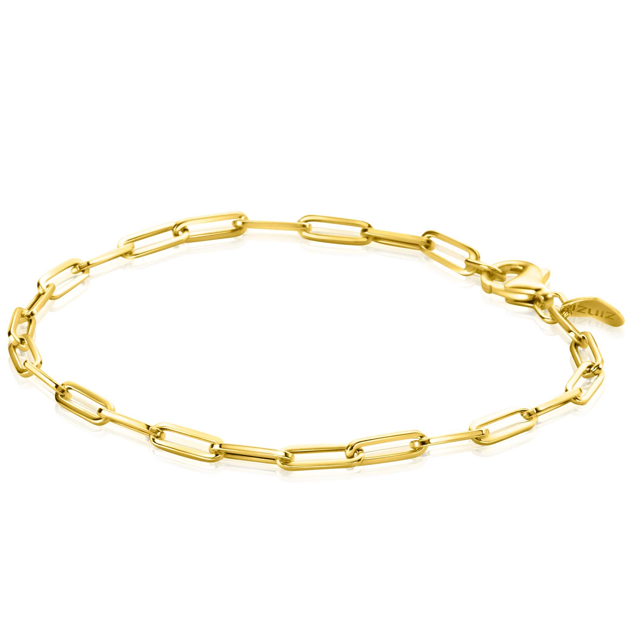 ZINZI GOLD armband paperclip schakels 3mm