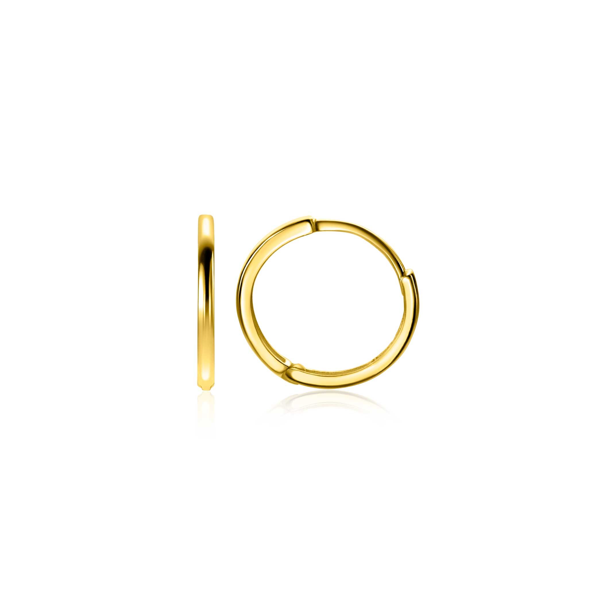 ZINZI GOLD klapcreolen glad 12x1.2mm