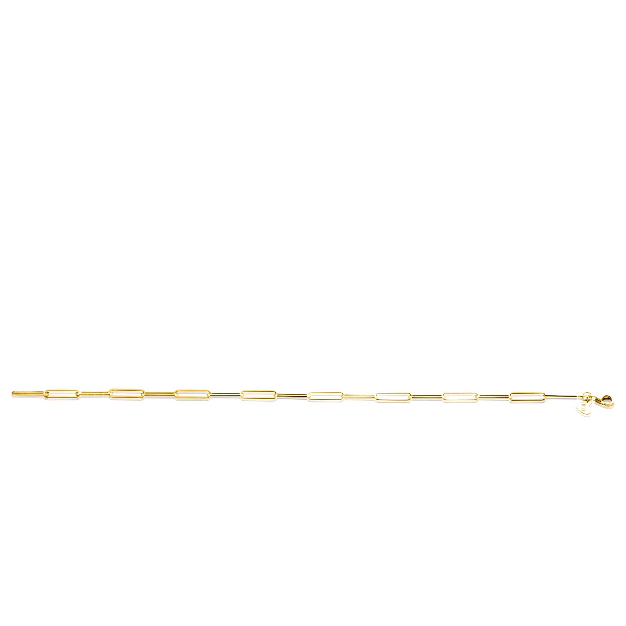 ZINZI GOLD armband paperclip schakels 3.1mm