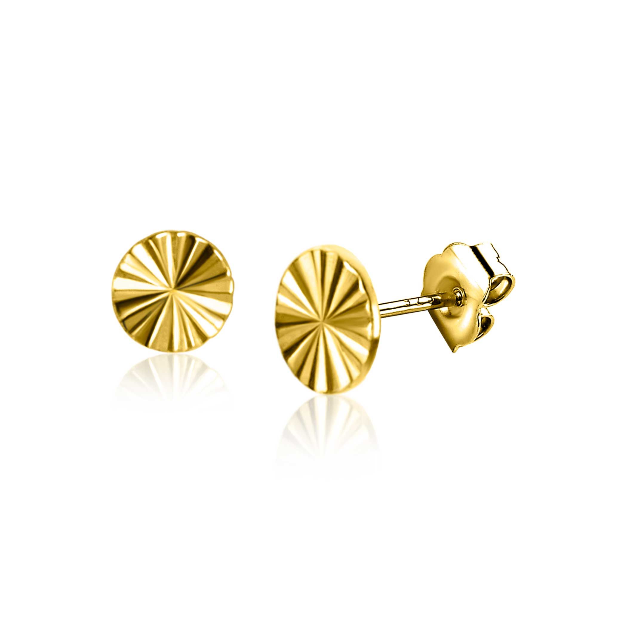 ZINZI GOLD oorknopje rond gediamanteerd 5mm