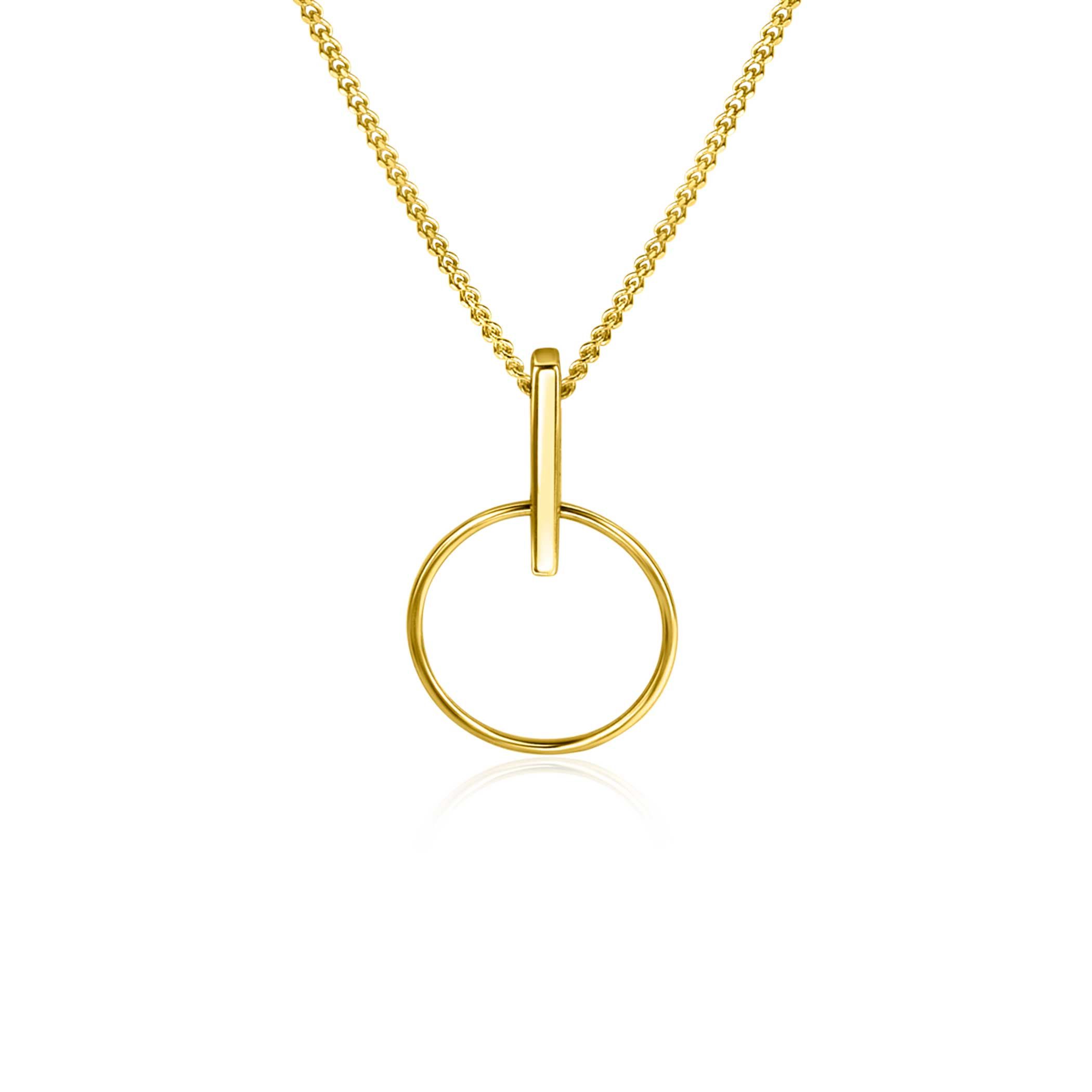 ZINZI GOLD hanger staafje met open rondje 11,5mm