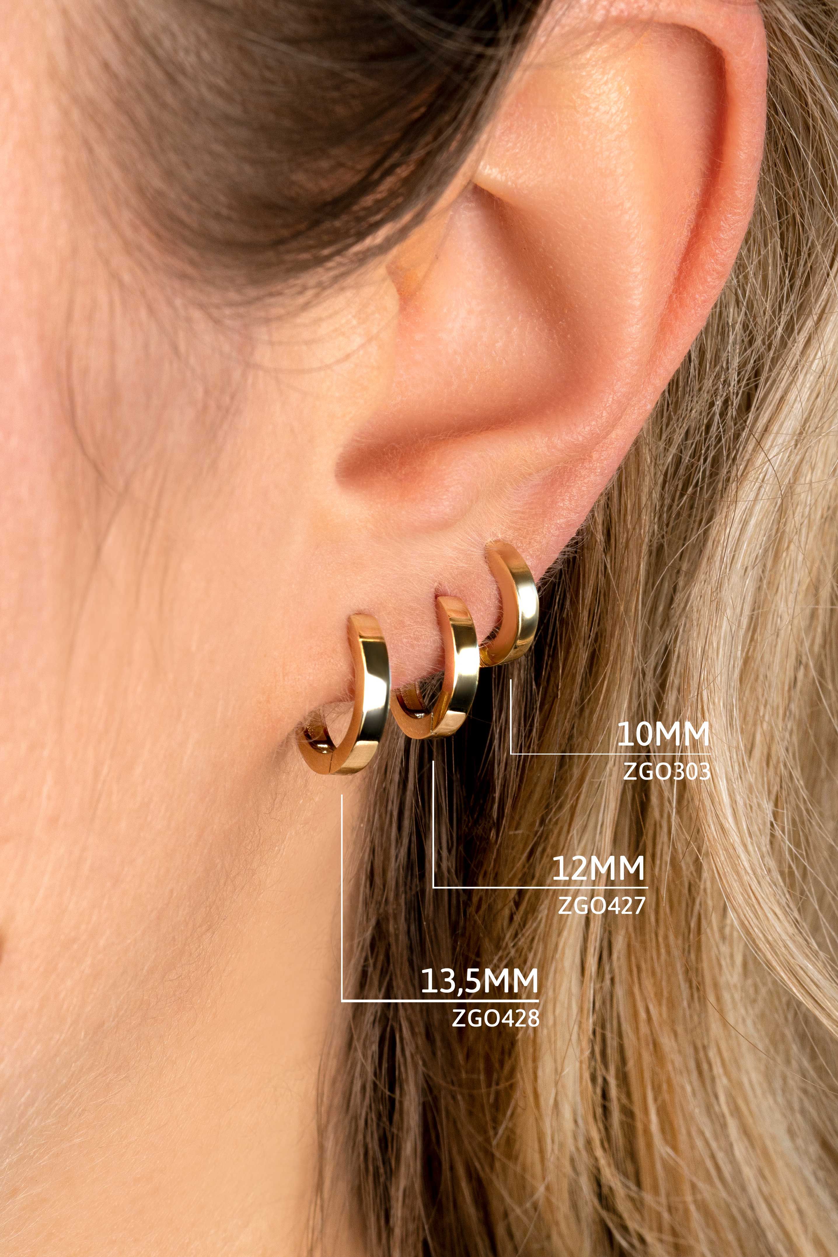 ZINZI GOLD klapcreolen 13,5 x 2,3mm