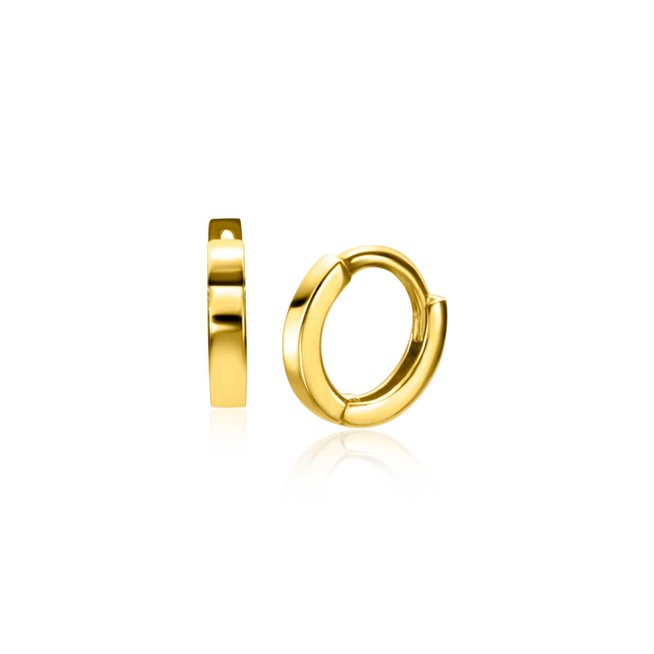 ZINZI GOLD oorcreolen glad 8x1.3mm