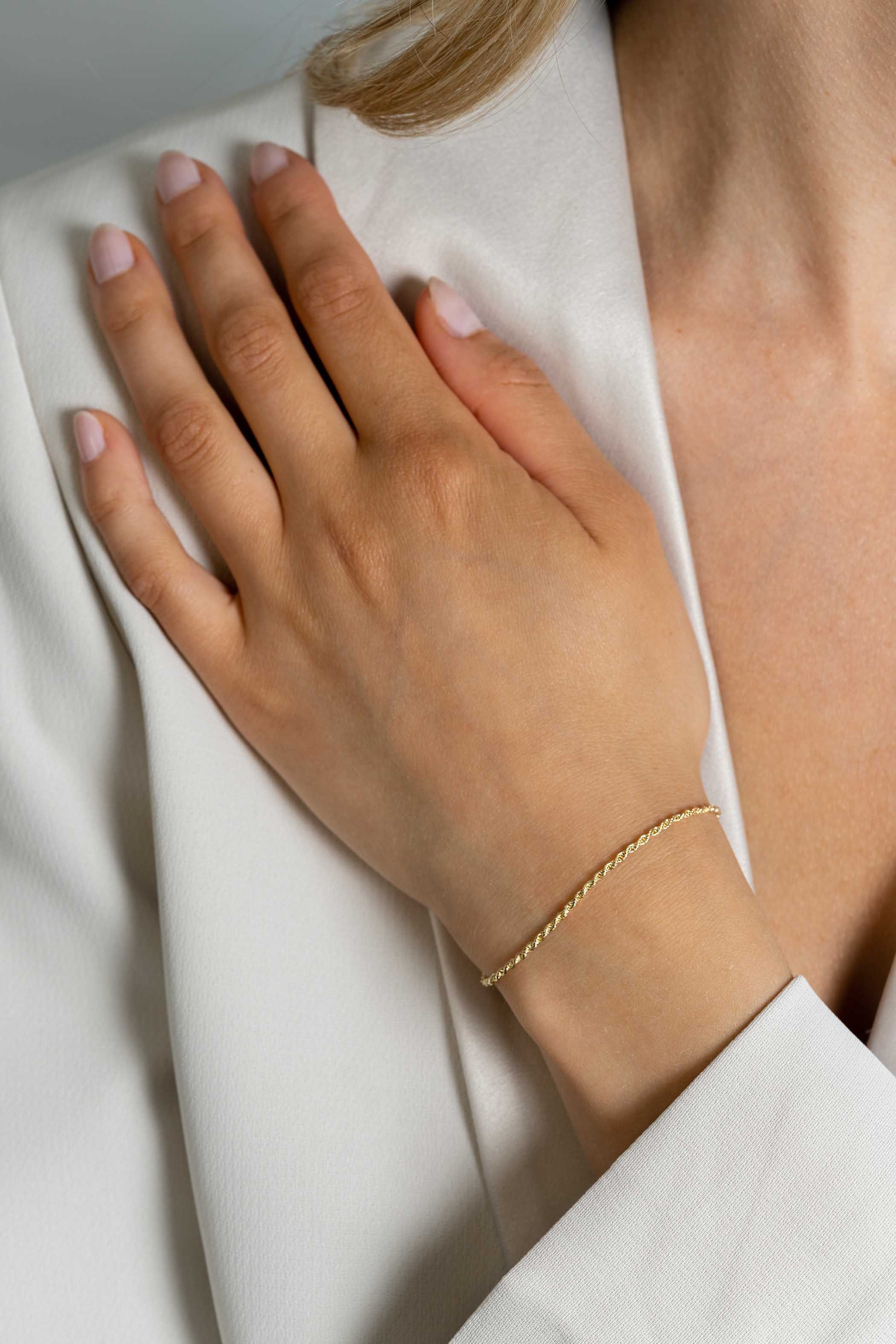 ZINZI GOLD koordarmband 1,6mm 17-19cm