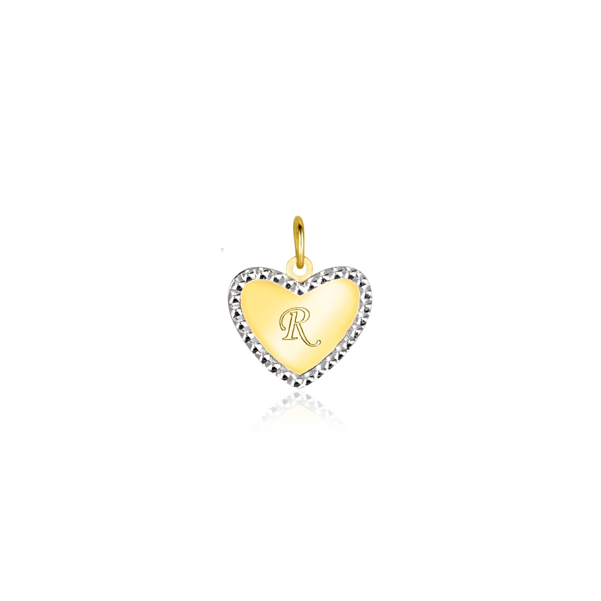 ZINZI GOLD hanger hart gediam. randje 10mm