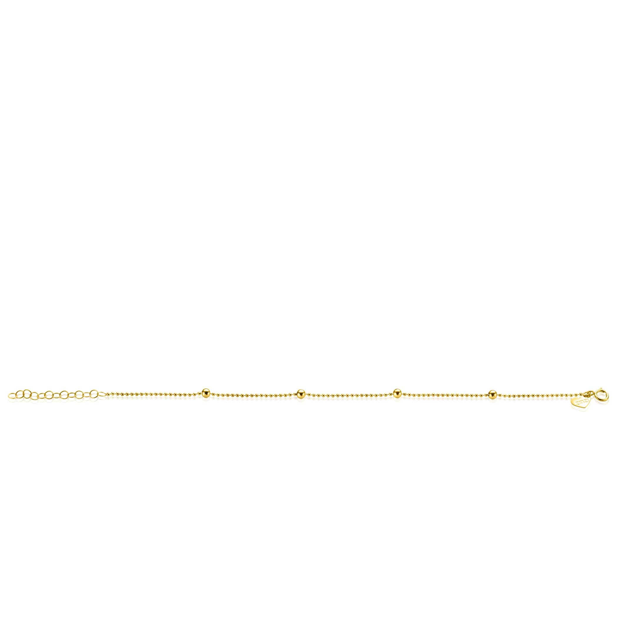 ZINZI GOLD bolletjes armband met 4x bol 16-19cm