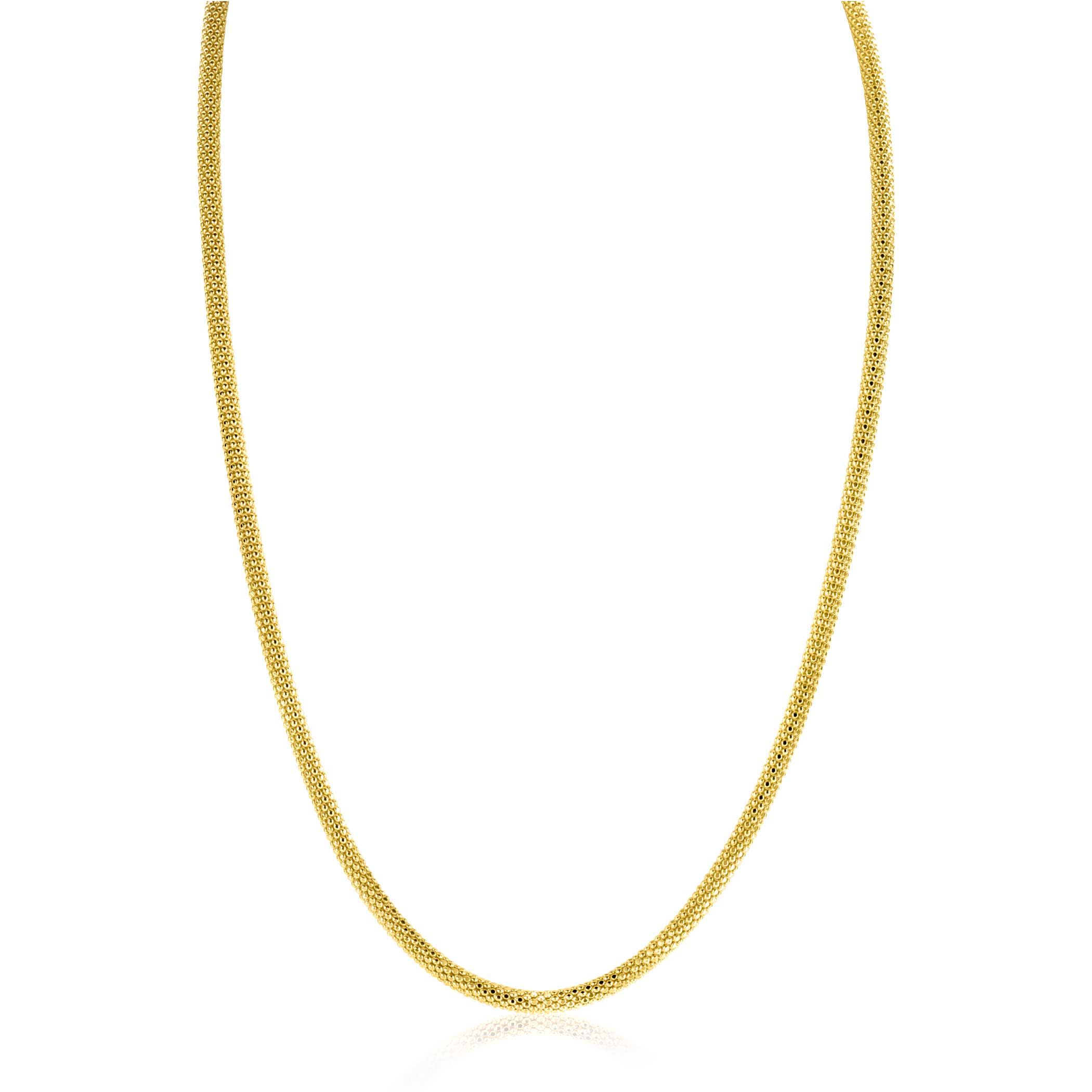ZINZI GOLD collier popcorn 3mm 43cm