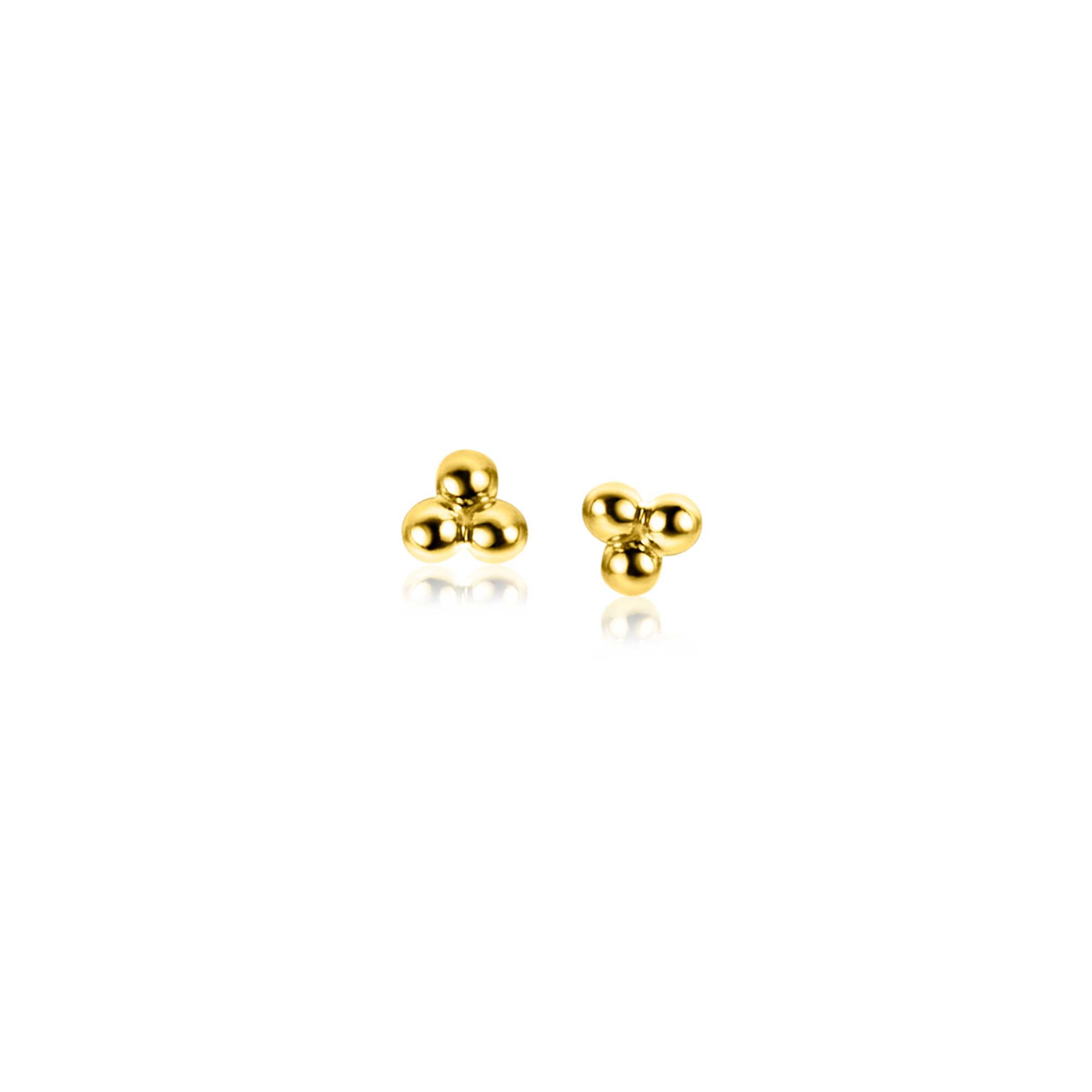 ZINZI GOLD oorknopjes 3x bolletje 2.7mm
