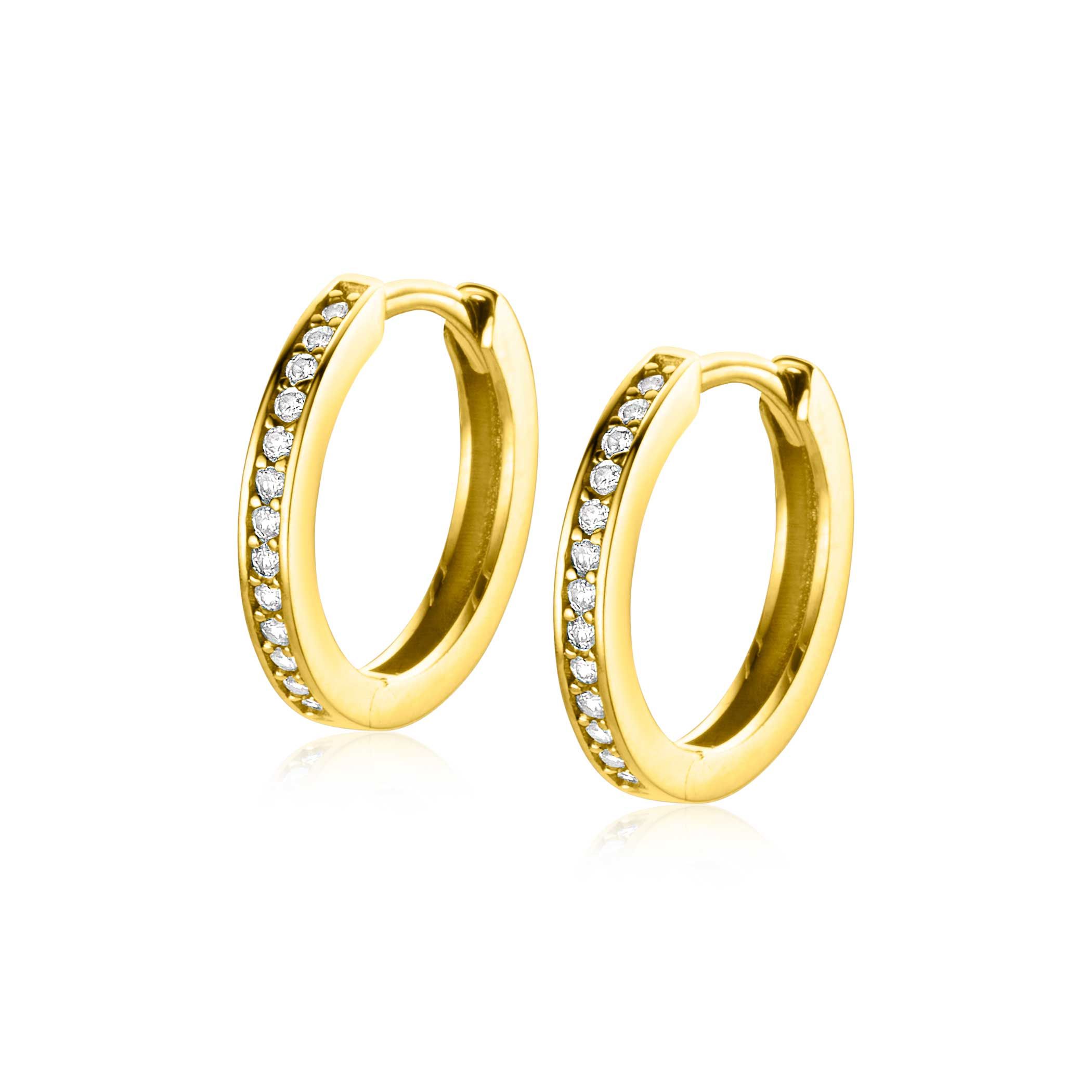 ZINZI GOLD klapcreolen 14,7 x 2,1mm