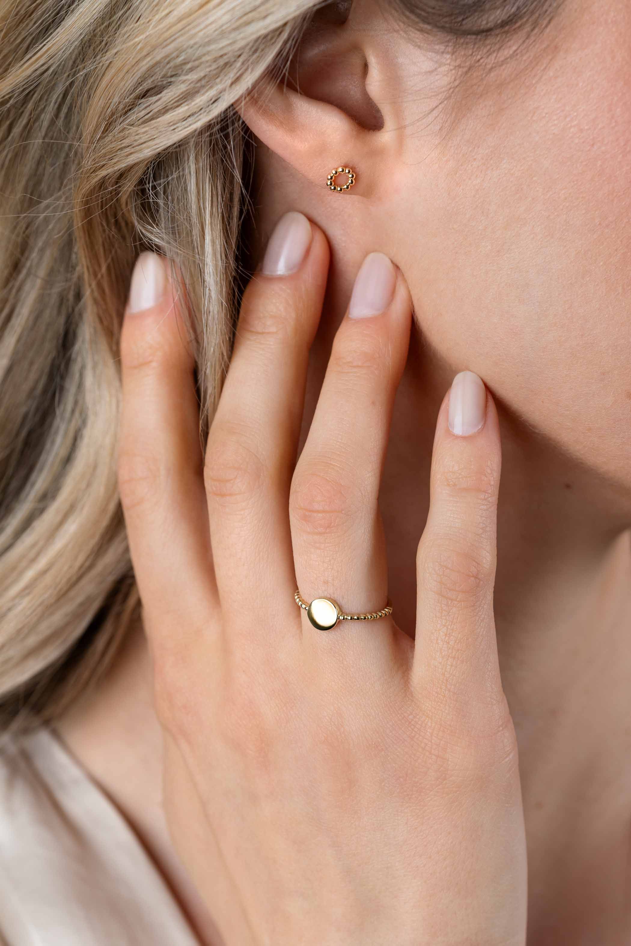 ZINZI GOLD oorknopjes open rond bolletjes 5.5mm