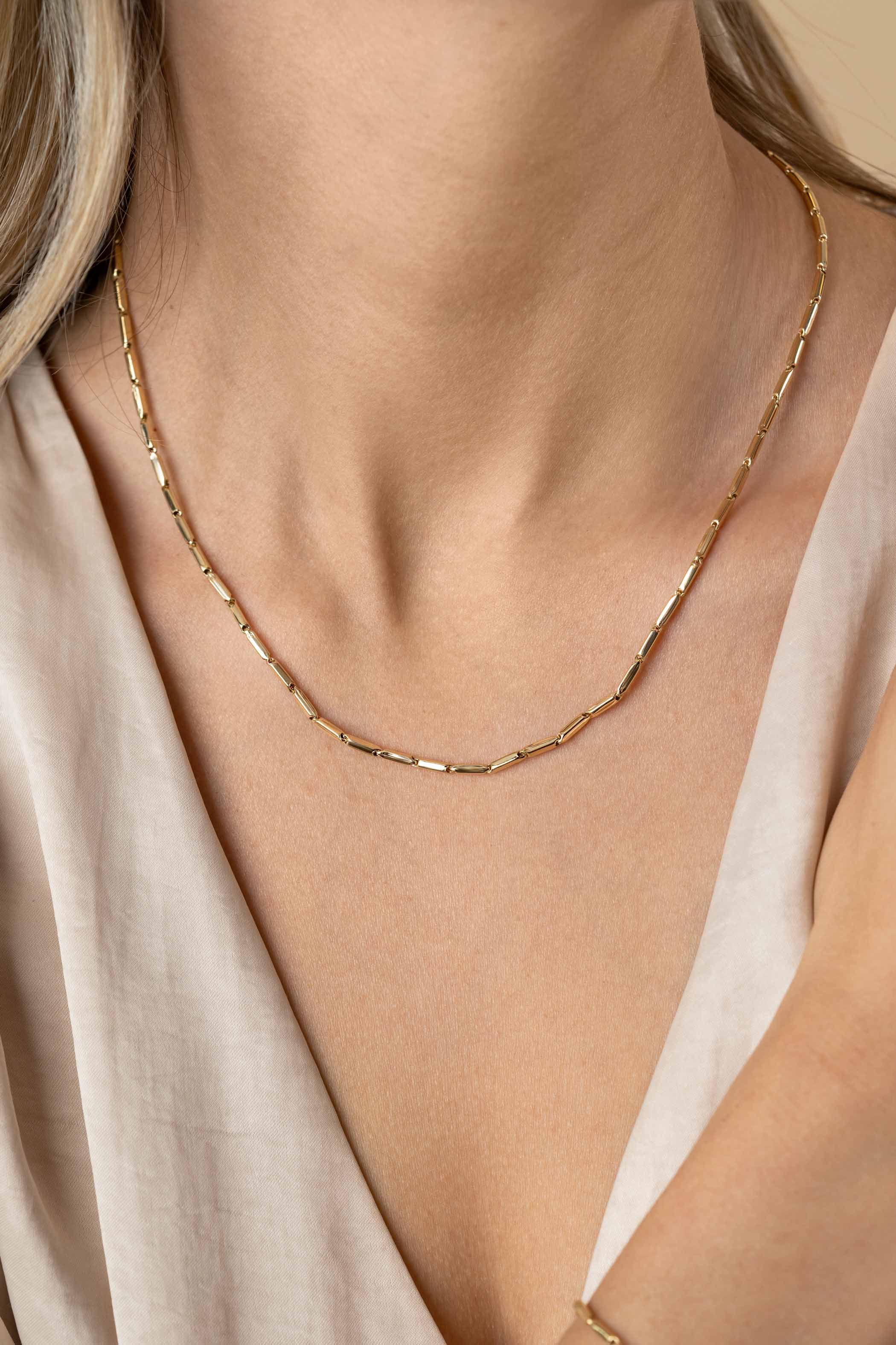 ZINZI GOLD collier staafjes 43cm