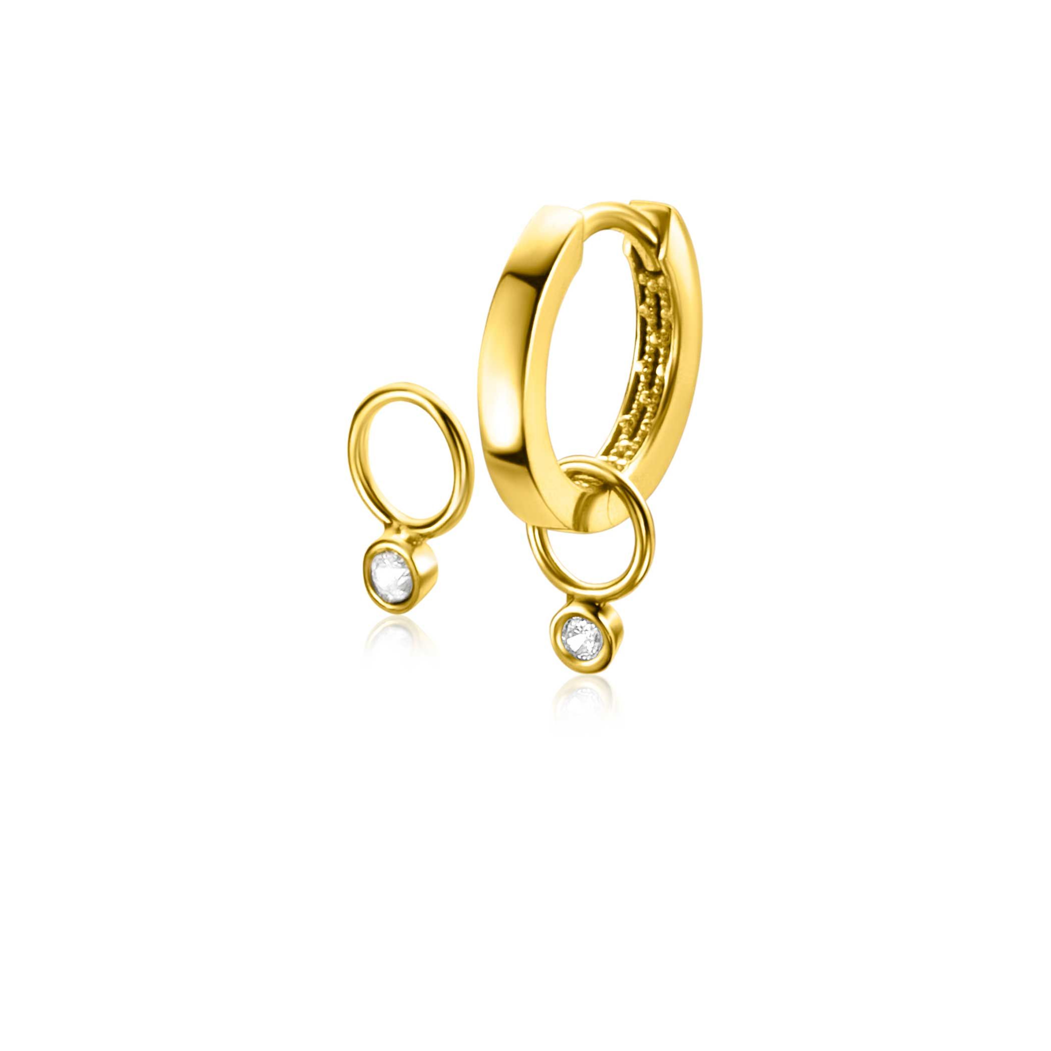 ZINZI GOLD oorbedels met mini zirconia 2.5mm