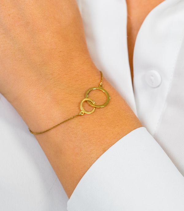 ZINZI 14 Karat Gold Jasseron Armband runde Formen 18-20cm ZGA113