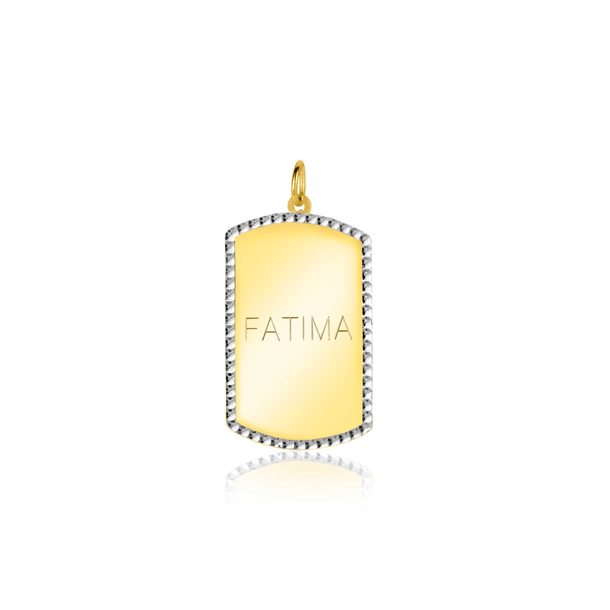 ZINZI GOLD hanger rechthoek gediam. randje 20mm