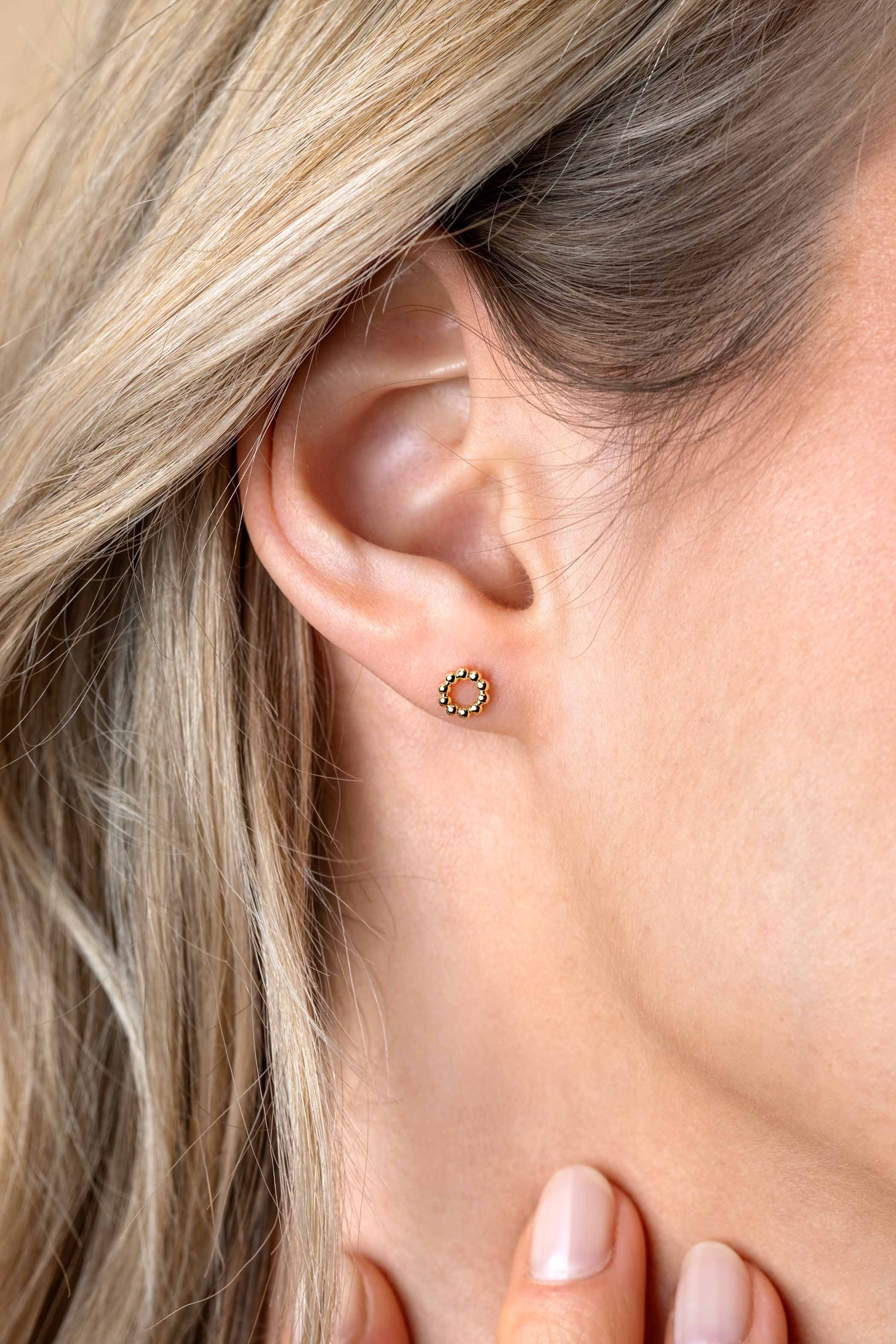 ZINZI GOLD oorknopjes open rond bolletjes 5.5mm