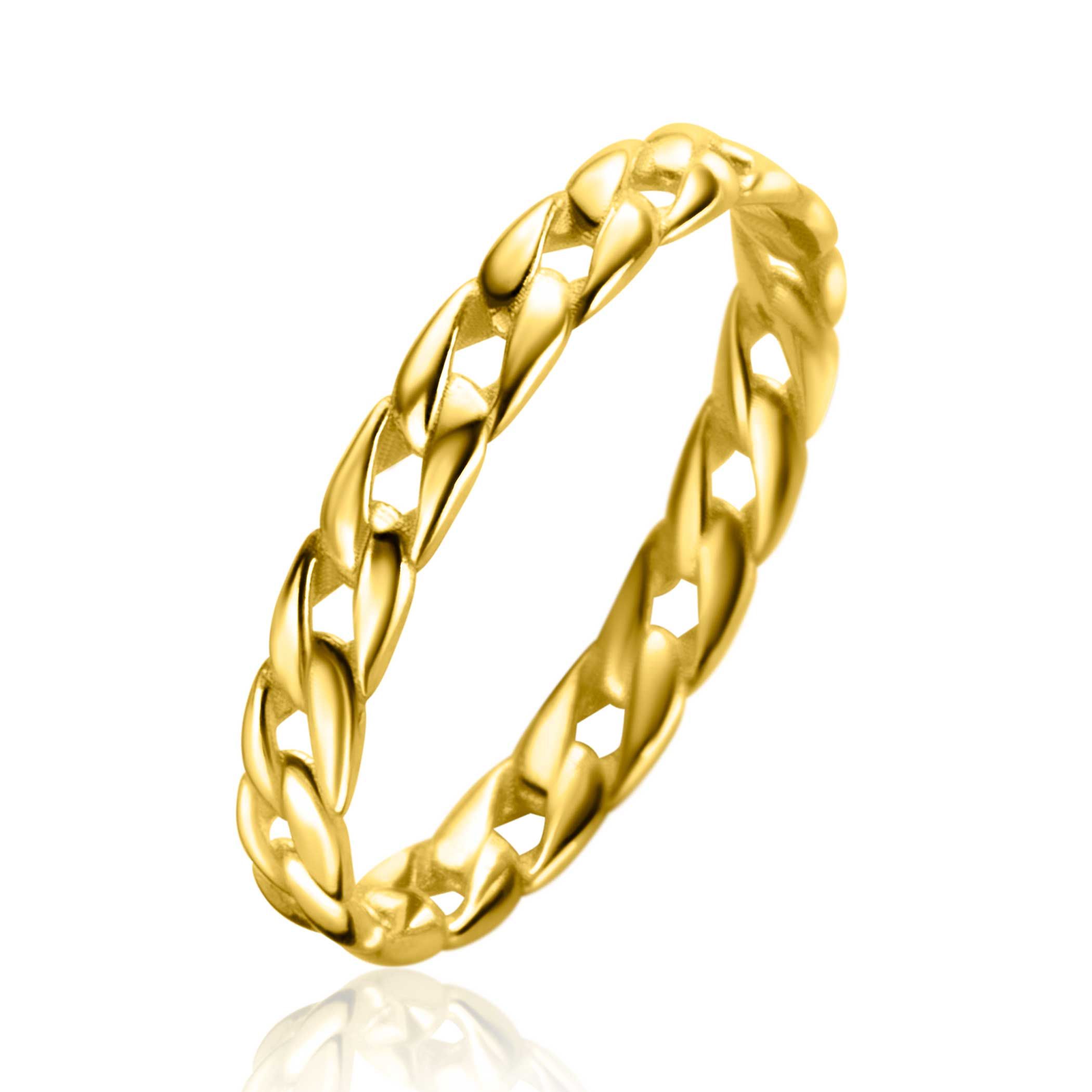 ZINZI Gold ring gourmet mt.56