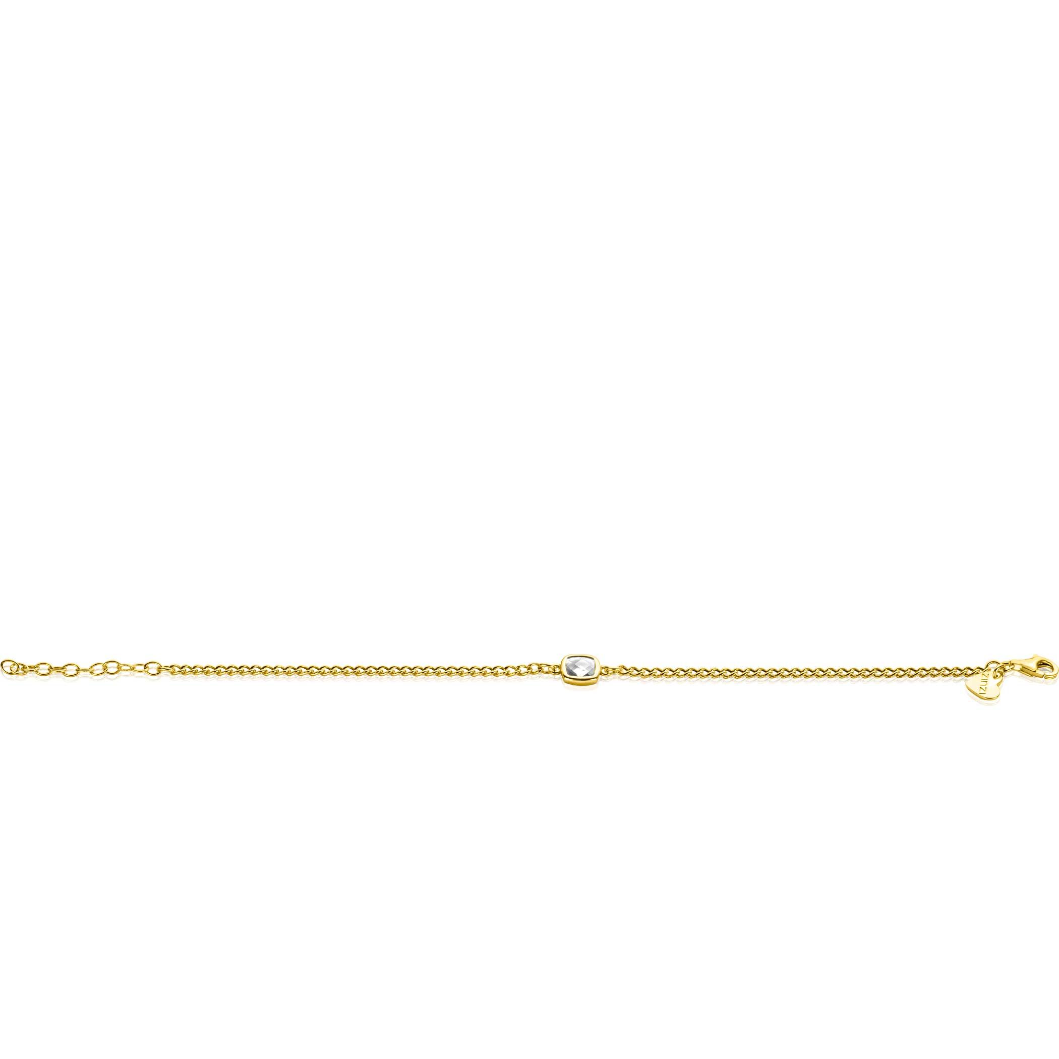 ZINZI zlv. armband gg.verg.grmt. met vk zirconia