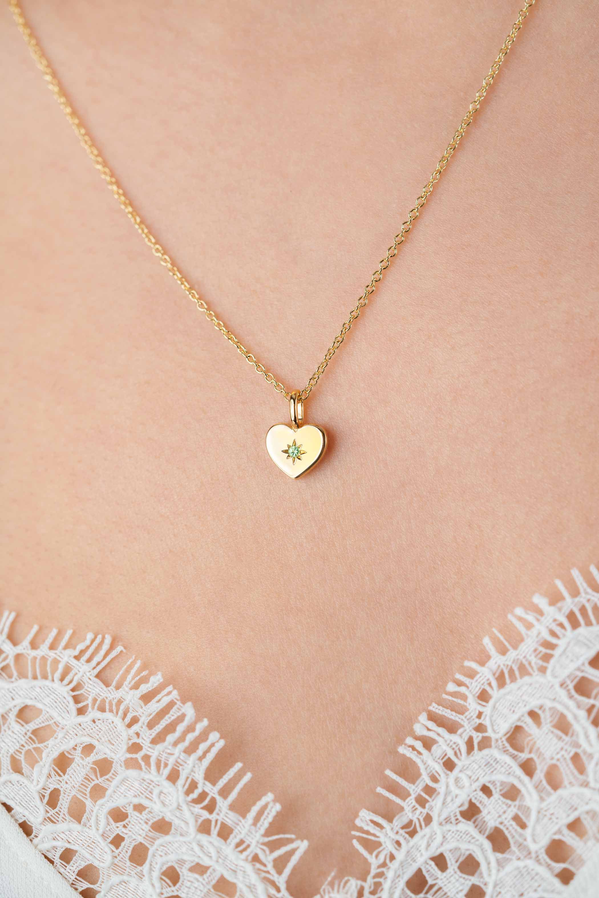ZINZI zlv. hanger gg.verg.hart birthstones peridoot
