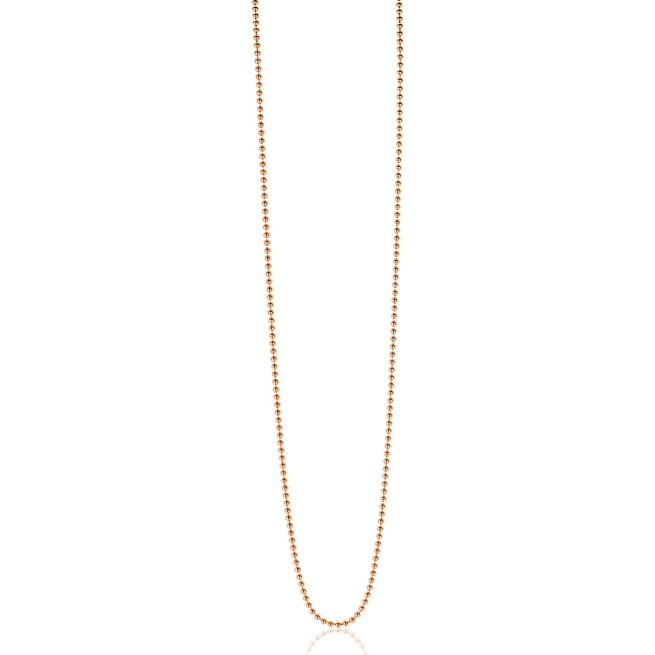 ZINZI zlv. bol collier 70 cm rosé verguld