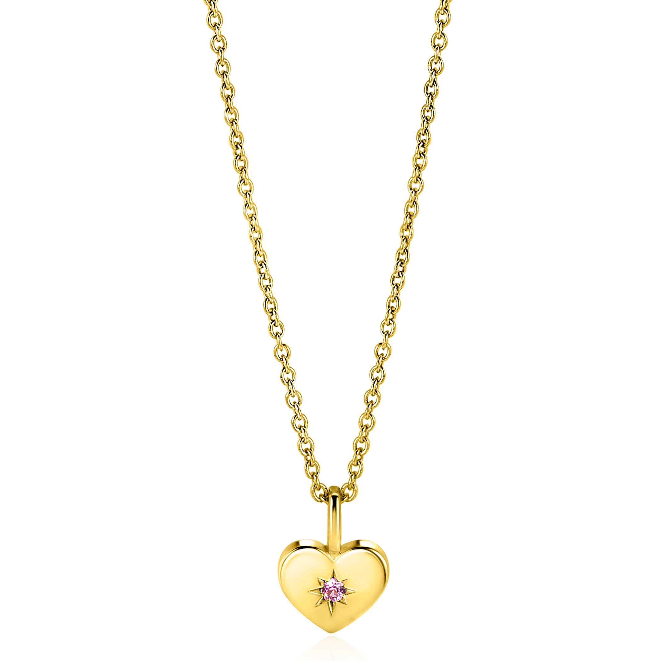ZINZI zlv. hanger gg.verg.hart birthstones toermalijn