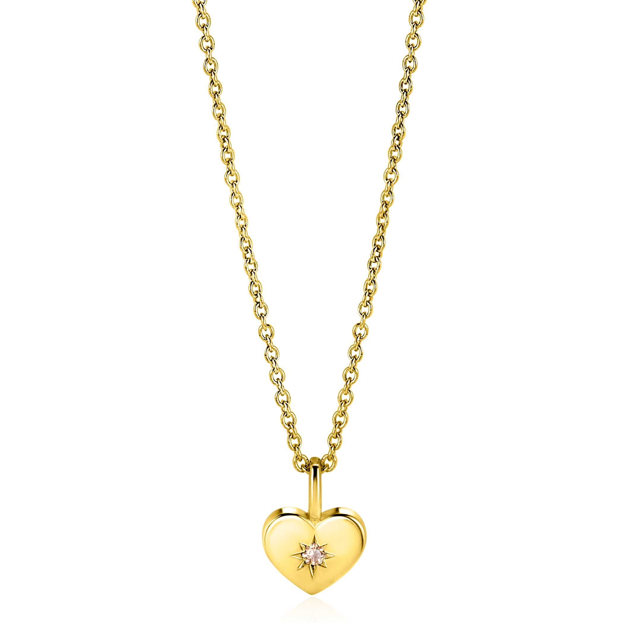 ZINZI zlv. hanger gg.verg.hart birthstones citrien
