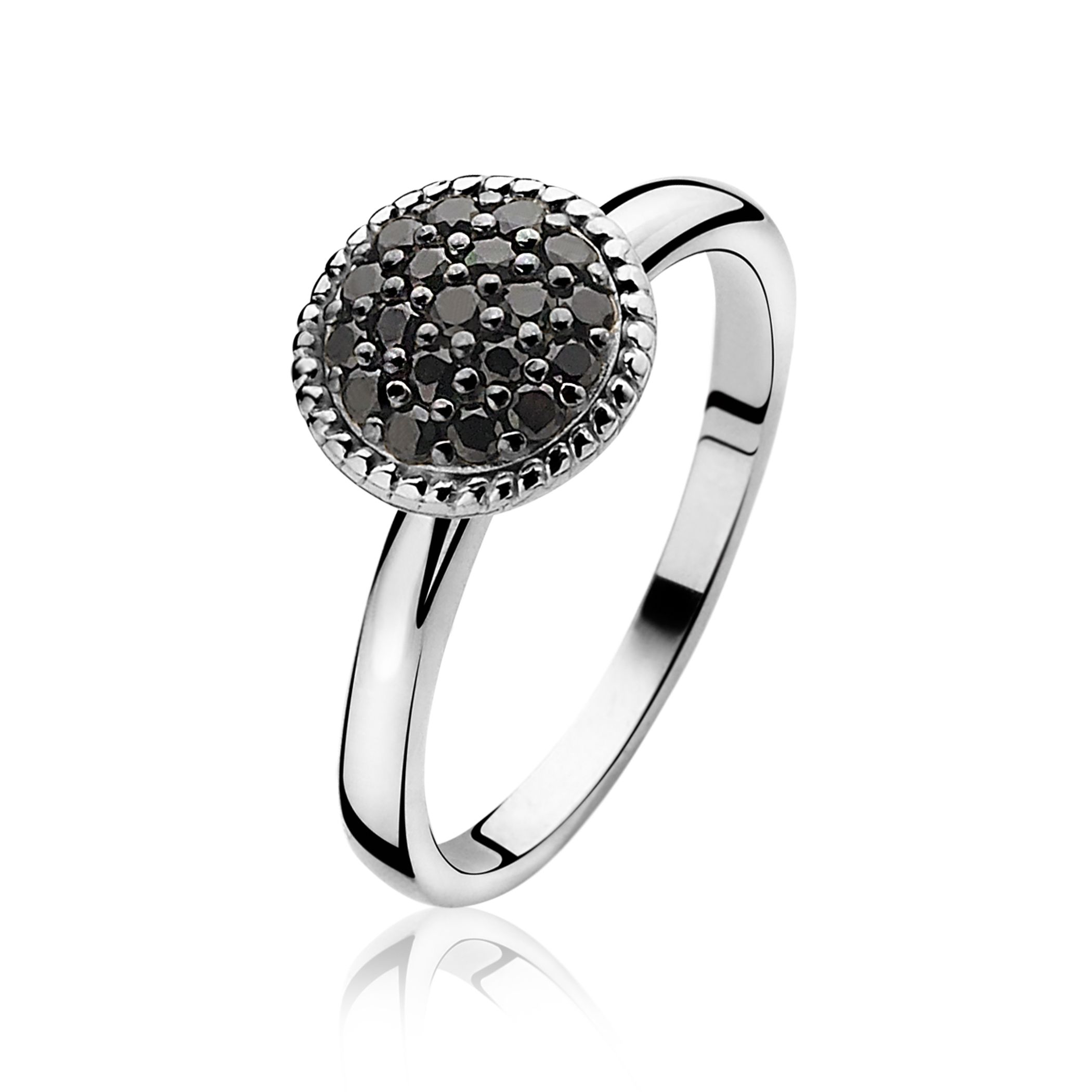 ZINZI silberner Ring schwarz ZIR930Z