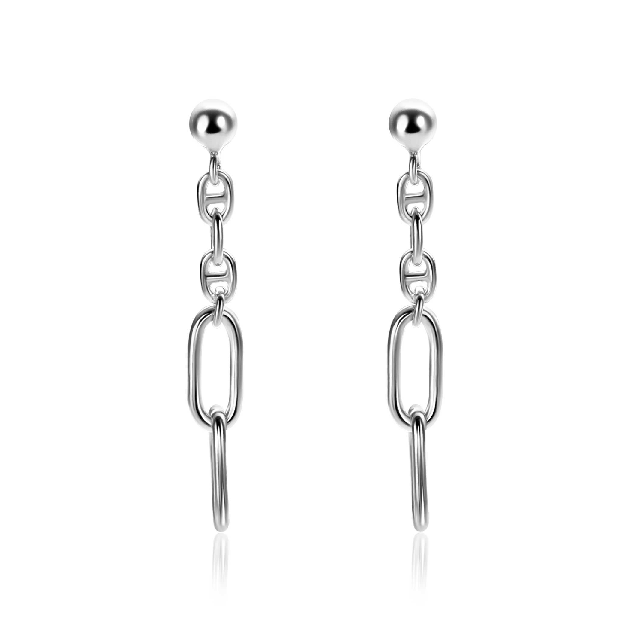 ZINZI zlv.oorstekers lang fant.en paperclip 3.5cm