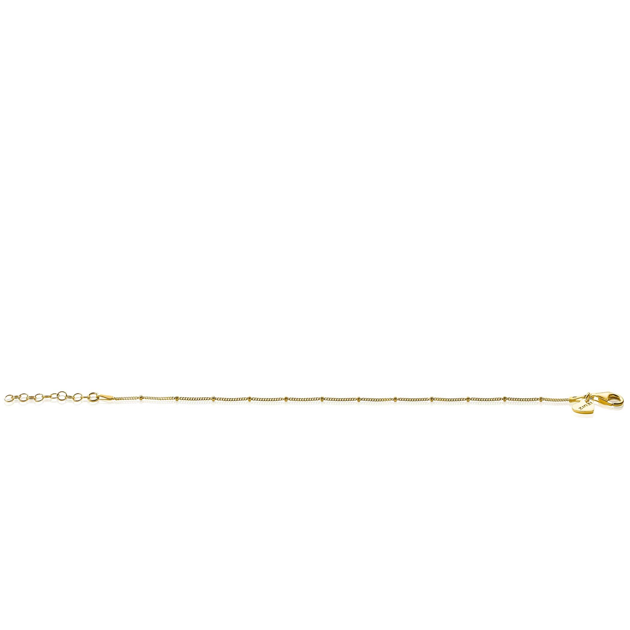 ZINZI silbernes 14K gelb vergoldet Gourmet Armband mit Kugel 17-20cm ZIA2181G