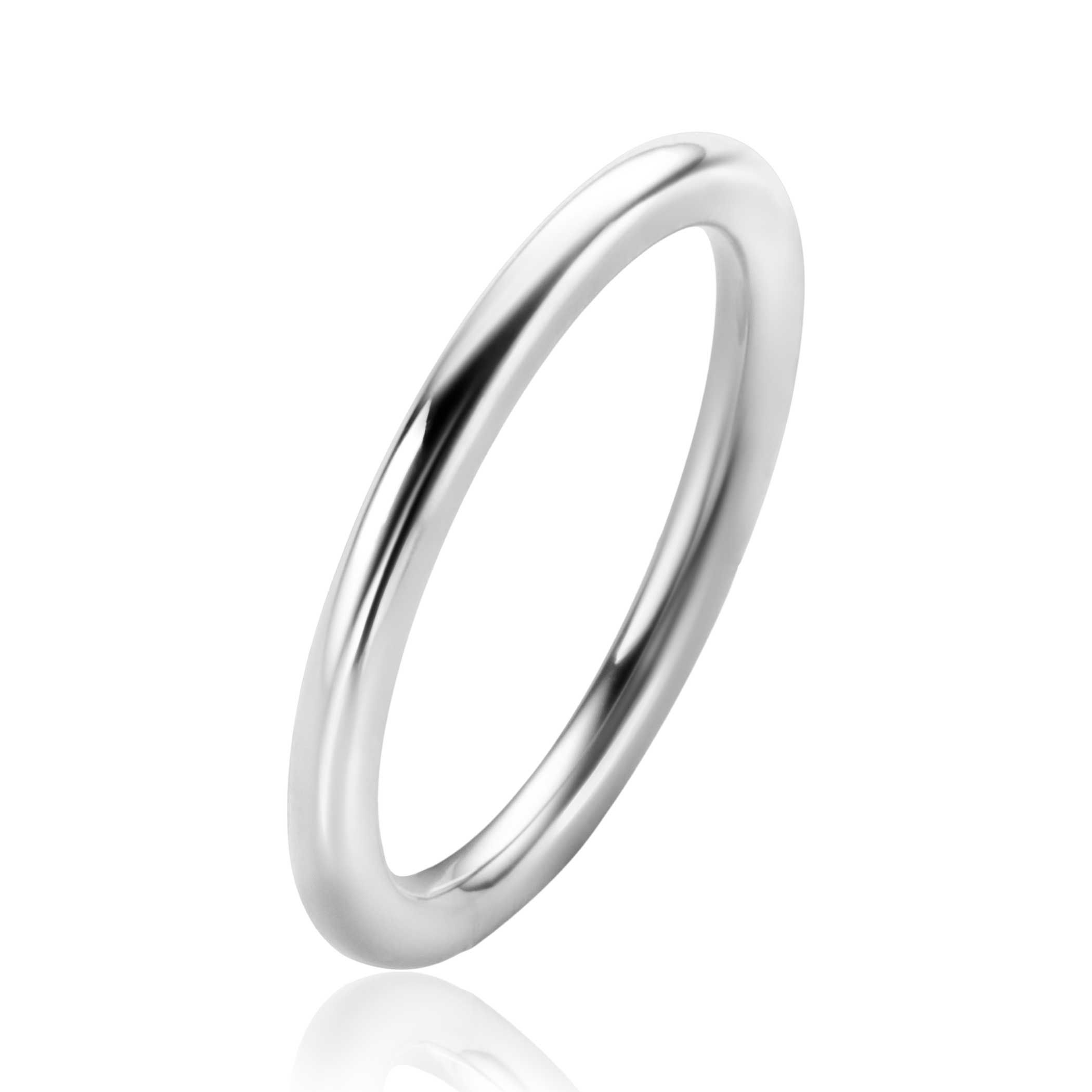 ZINZI zlv. aanschuifring glad ronde buis 2.3mm mt62