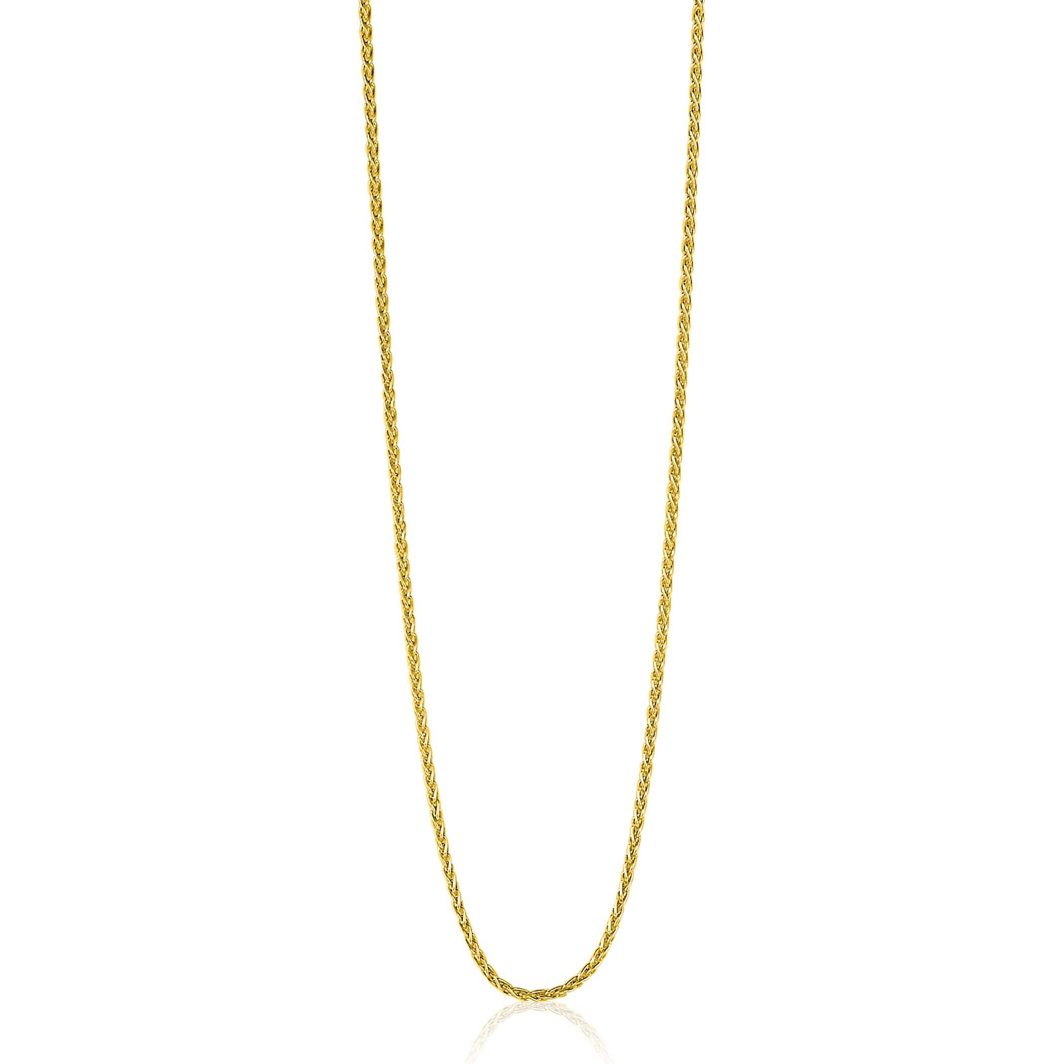 ZINZI zlv. palmier collier 45 cm geel verguld