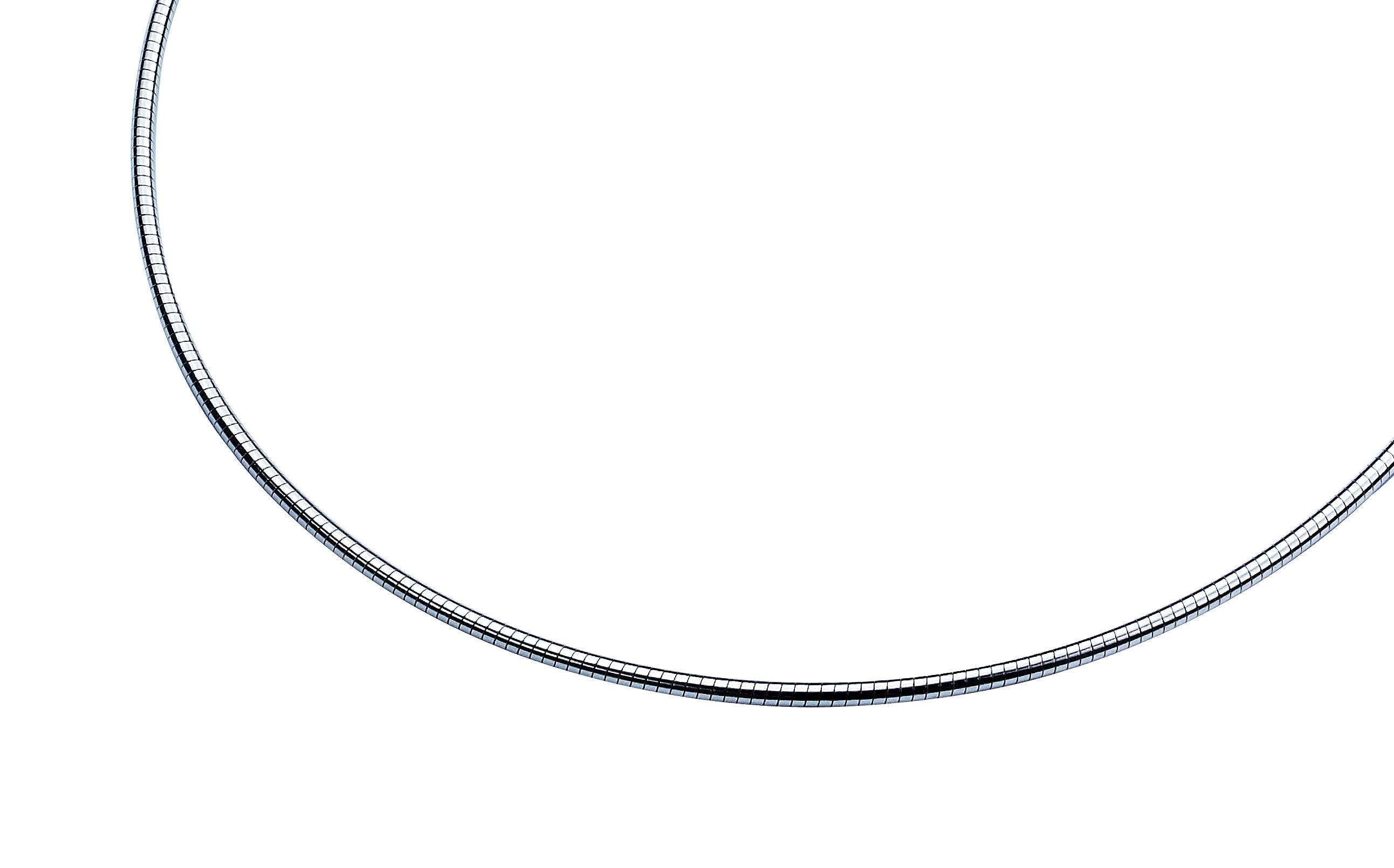 43cm Zinzi silberne omega Halskette 2mm breit ZIOM2-43