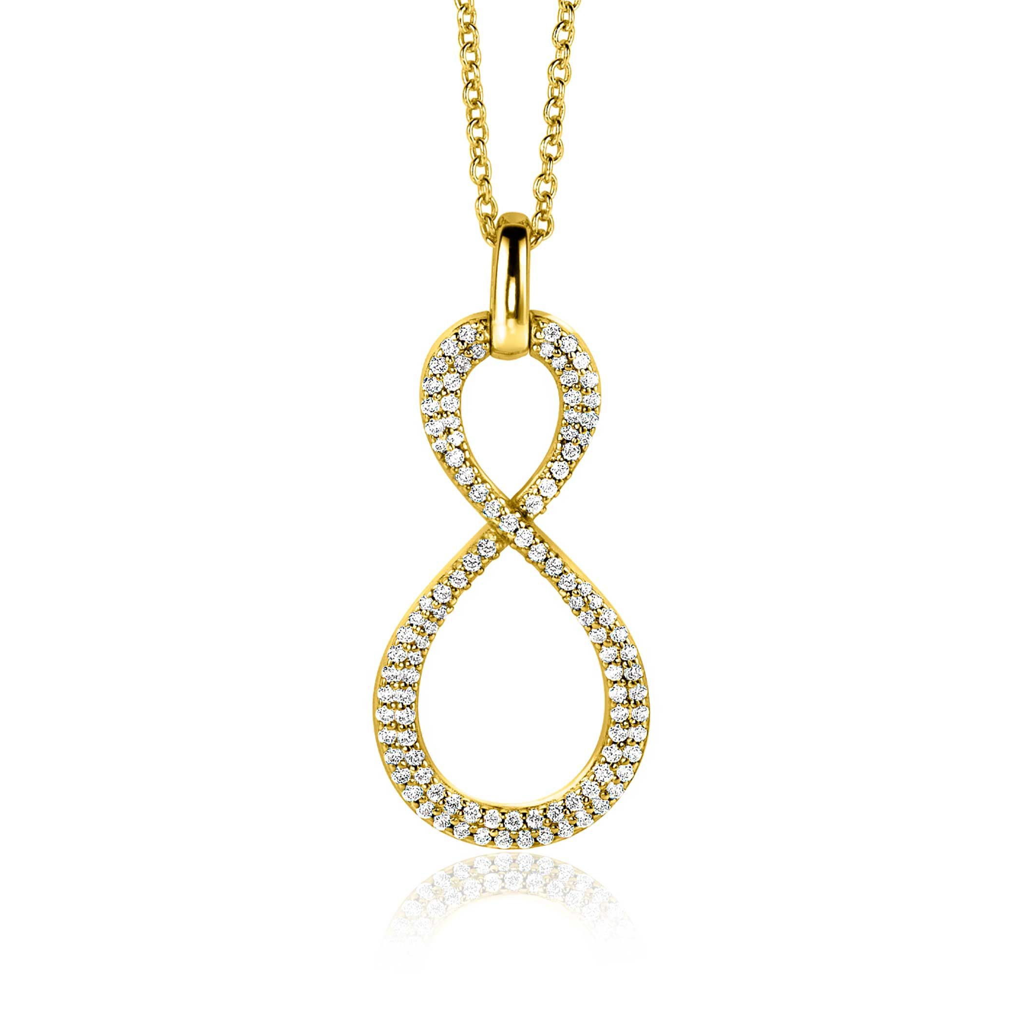 ZINZI zlv. hanger gg.verg.infinity pave zirconia's