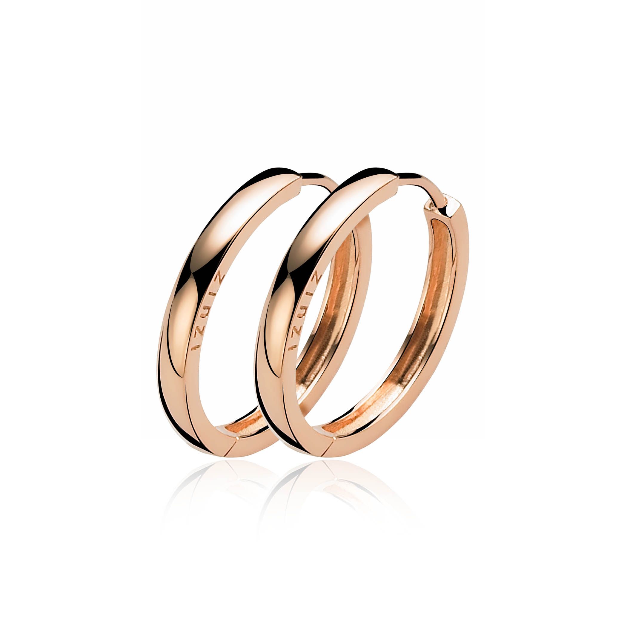 ZINZI silberne Ohrringe rosé vergoldet 24 x 3mm ZIO192R