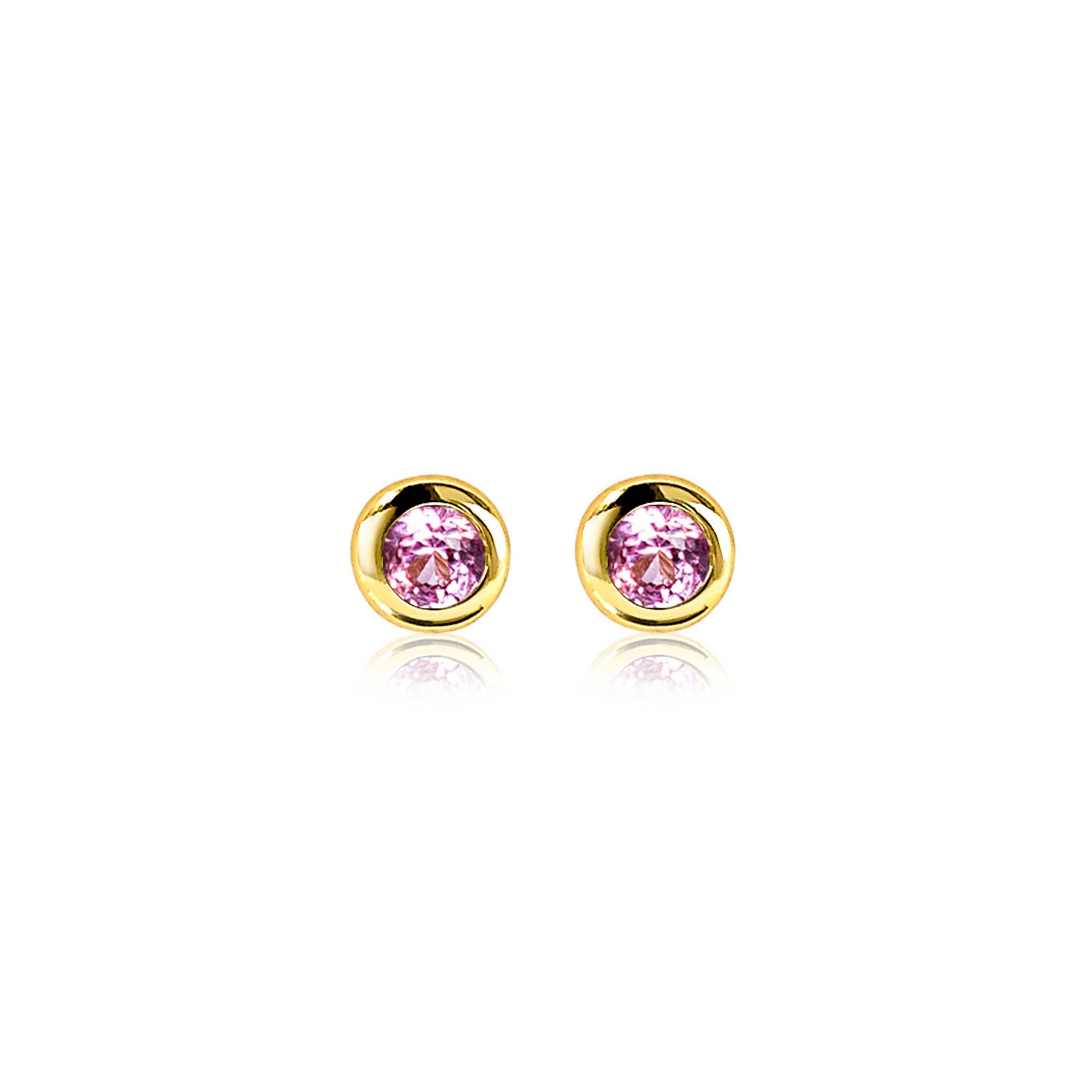 ZINZI zlv. oorkn. gg.verg.birthstones toermalijn cz