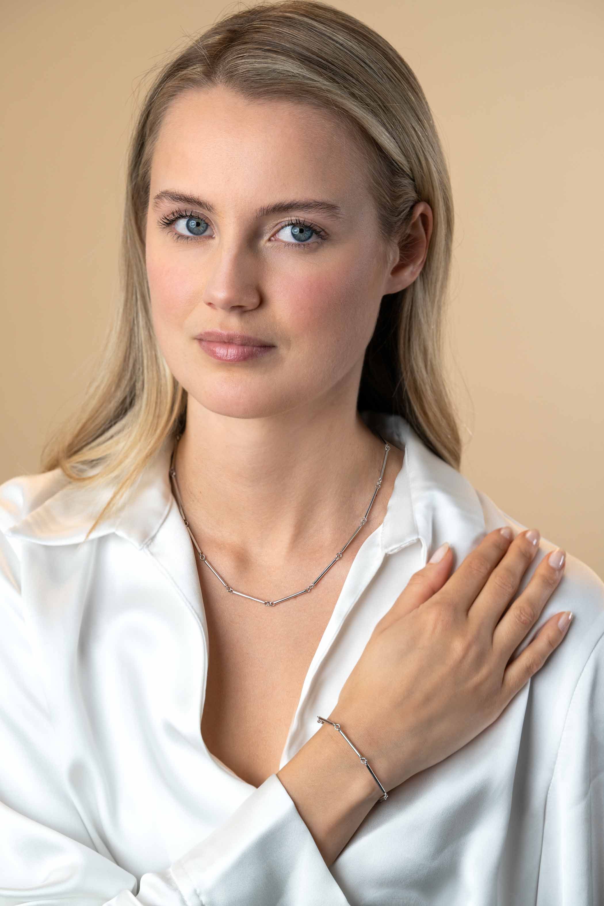 ZINZI zlv. armband staafjes