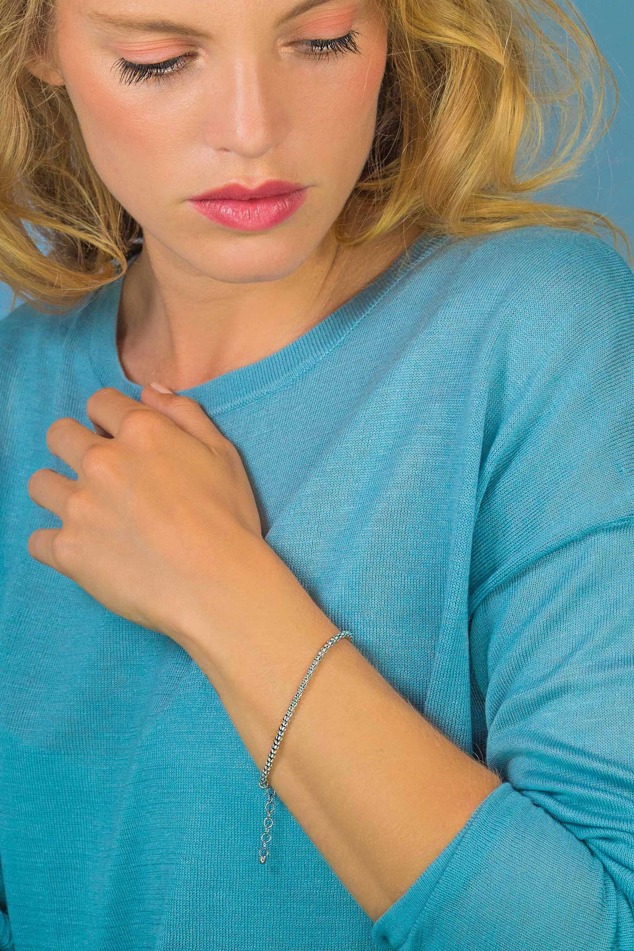 Zinzi silbernes Gliederarmband 18,5cm ZIA1288