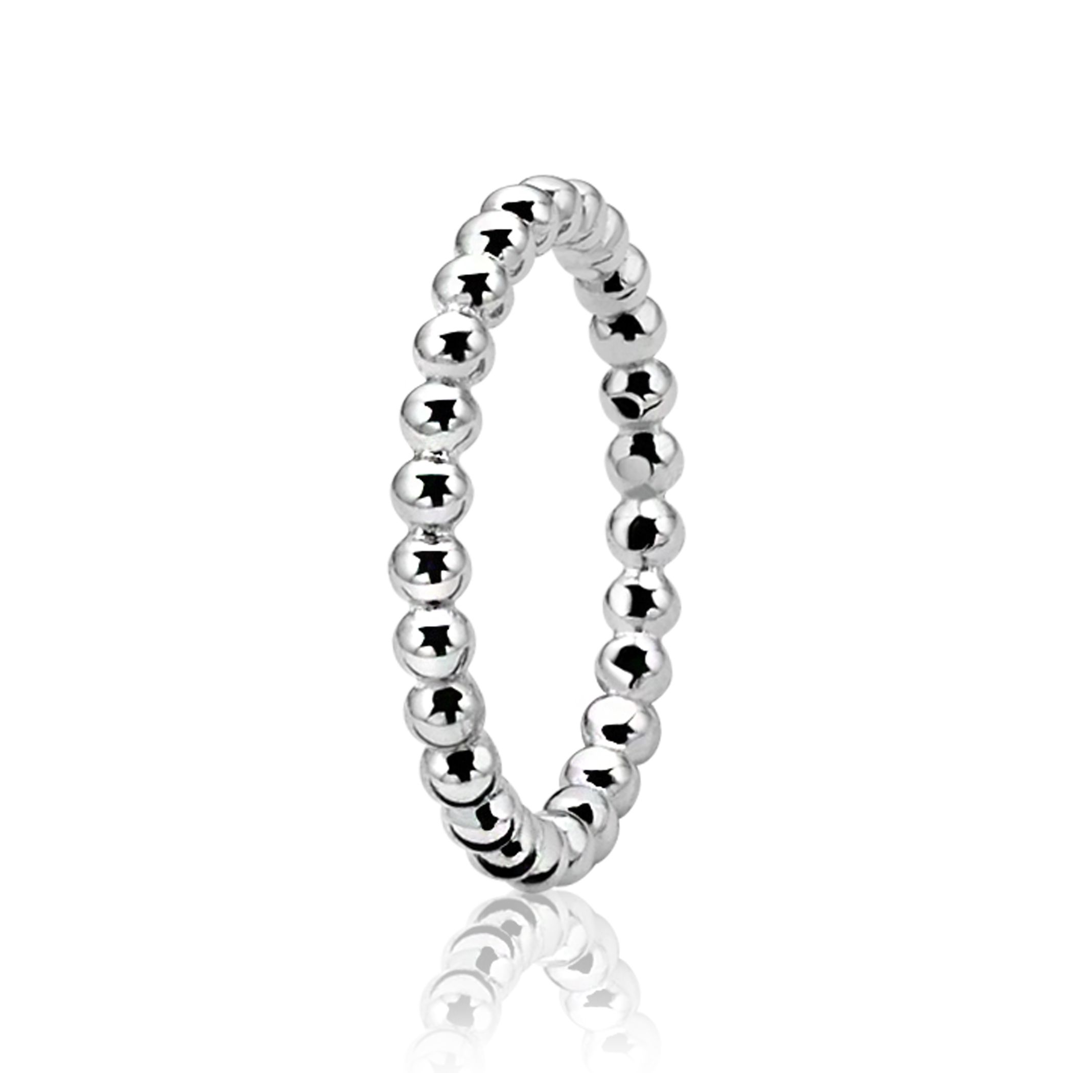 ZINZI silberner Ring glatt Kugel ZIR923