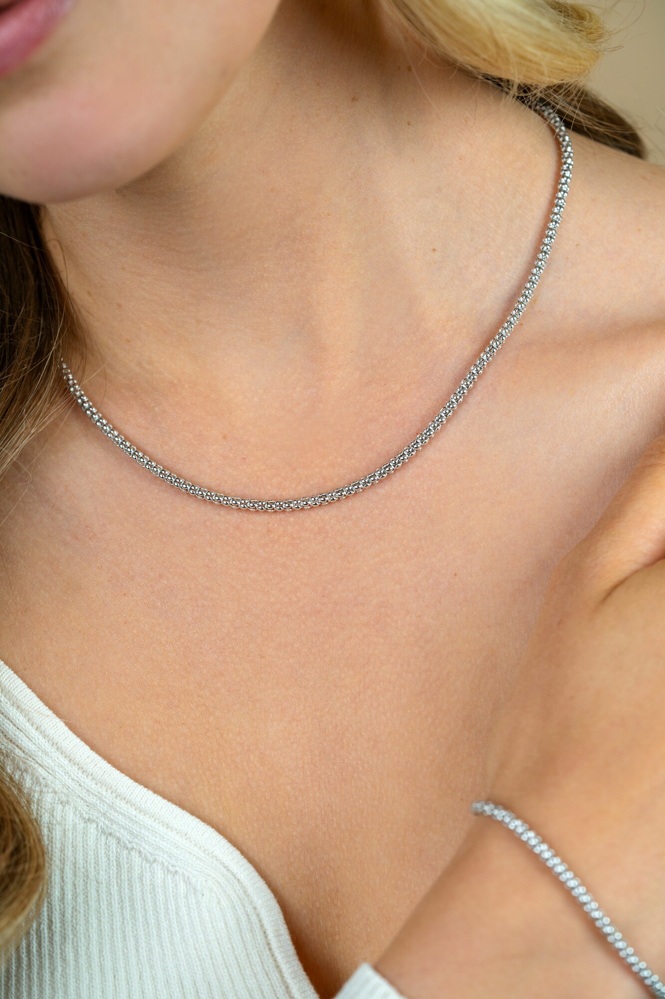 Zinzi silberne Gliederhalskette 45cm ZIC1288