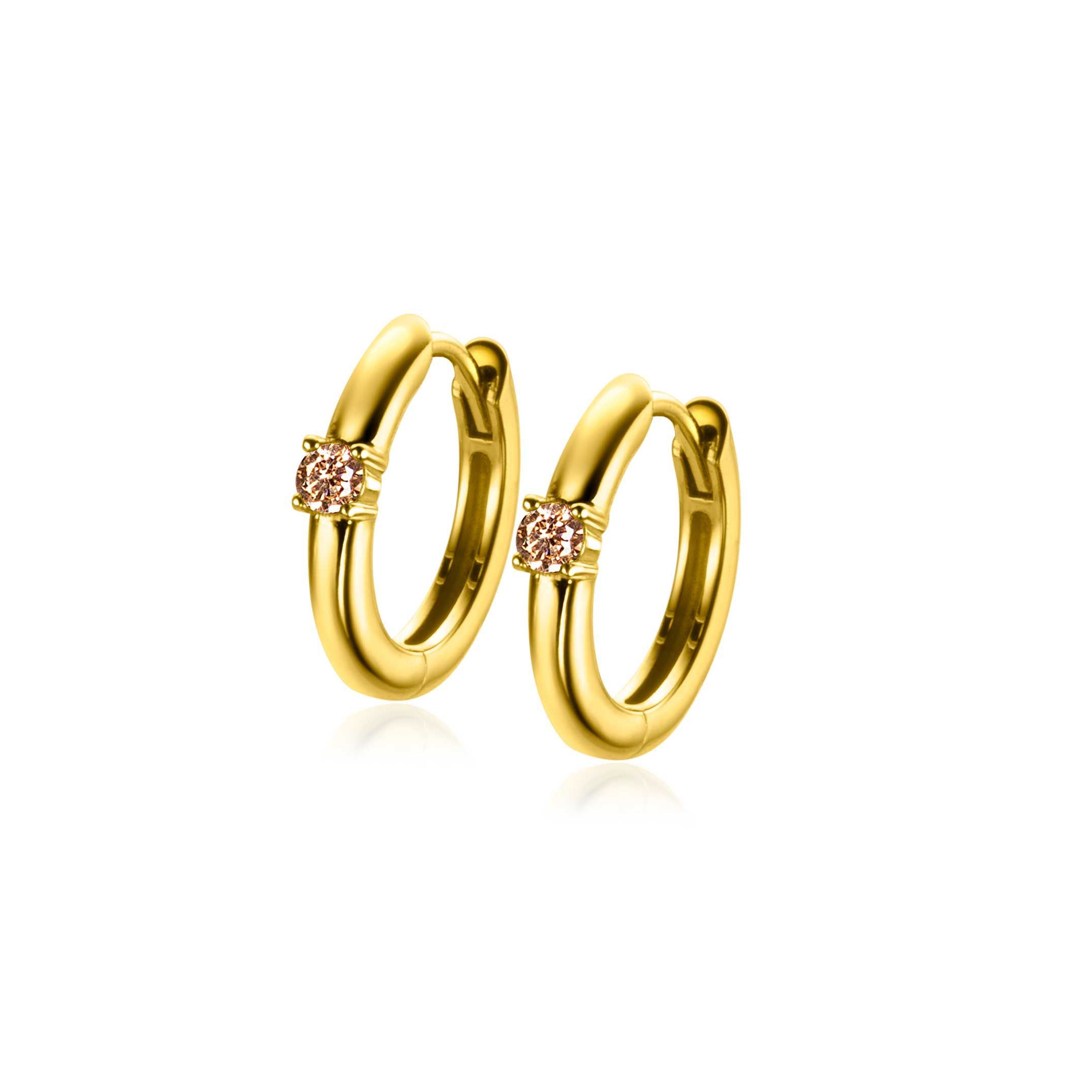 ZINZI zlv. oorringen gg.verg birthstones citrien cz