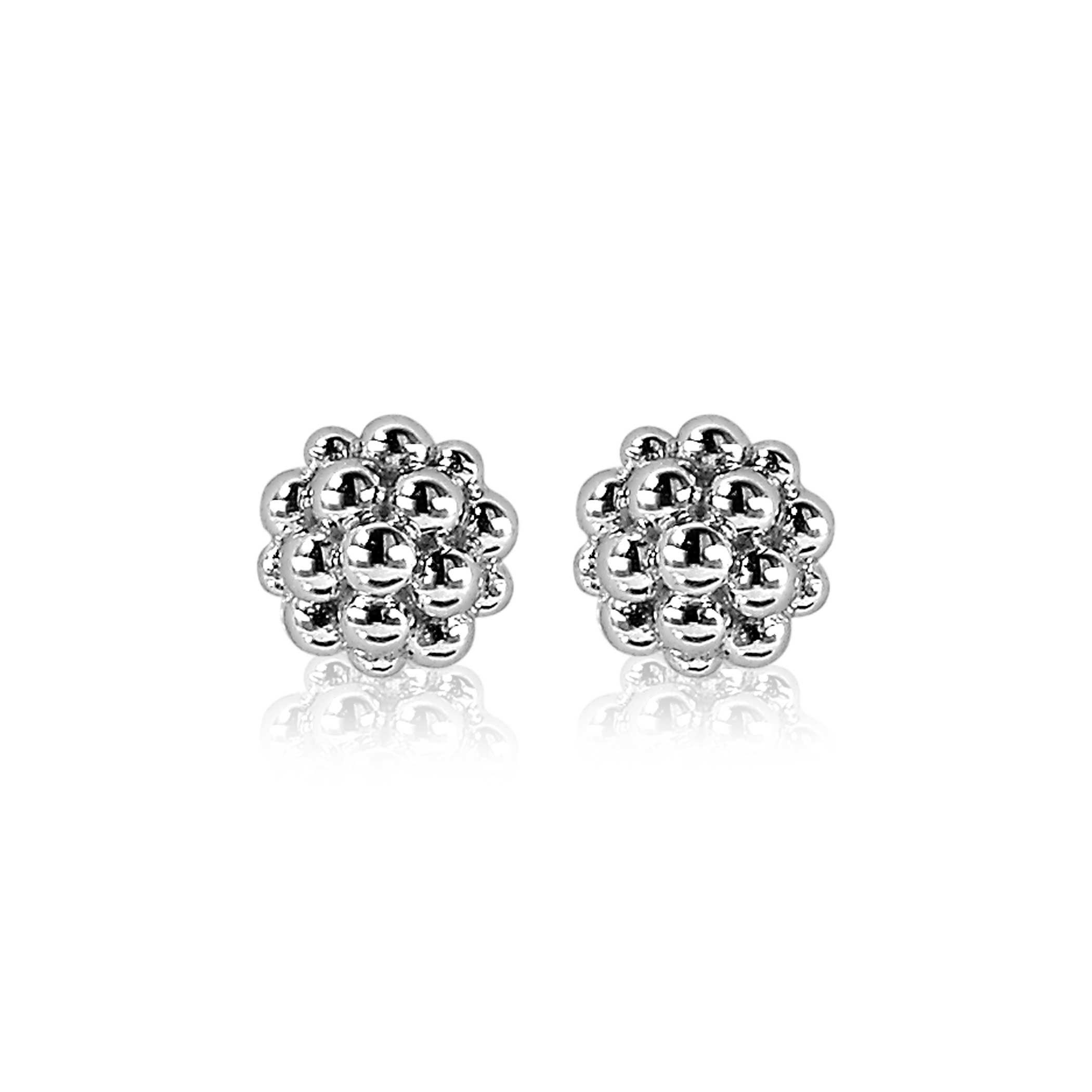 ZINZI silberne runde Ohrstecker 6mm Kugel ZIO1968