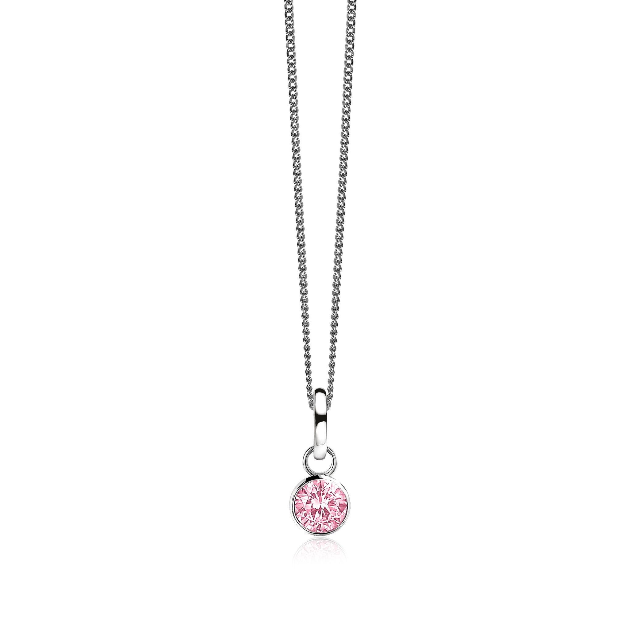 ZINZI silberne Ohrhänger rosa ZICH186R