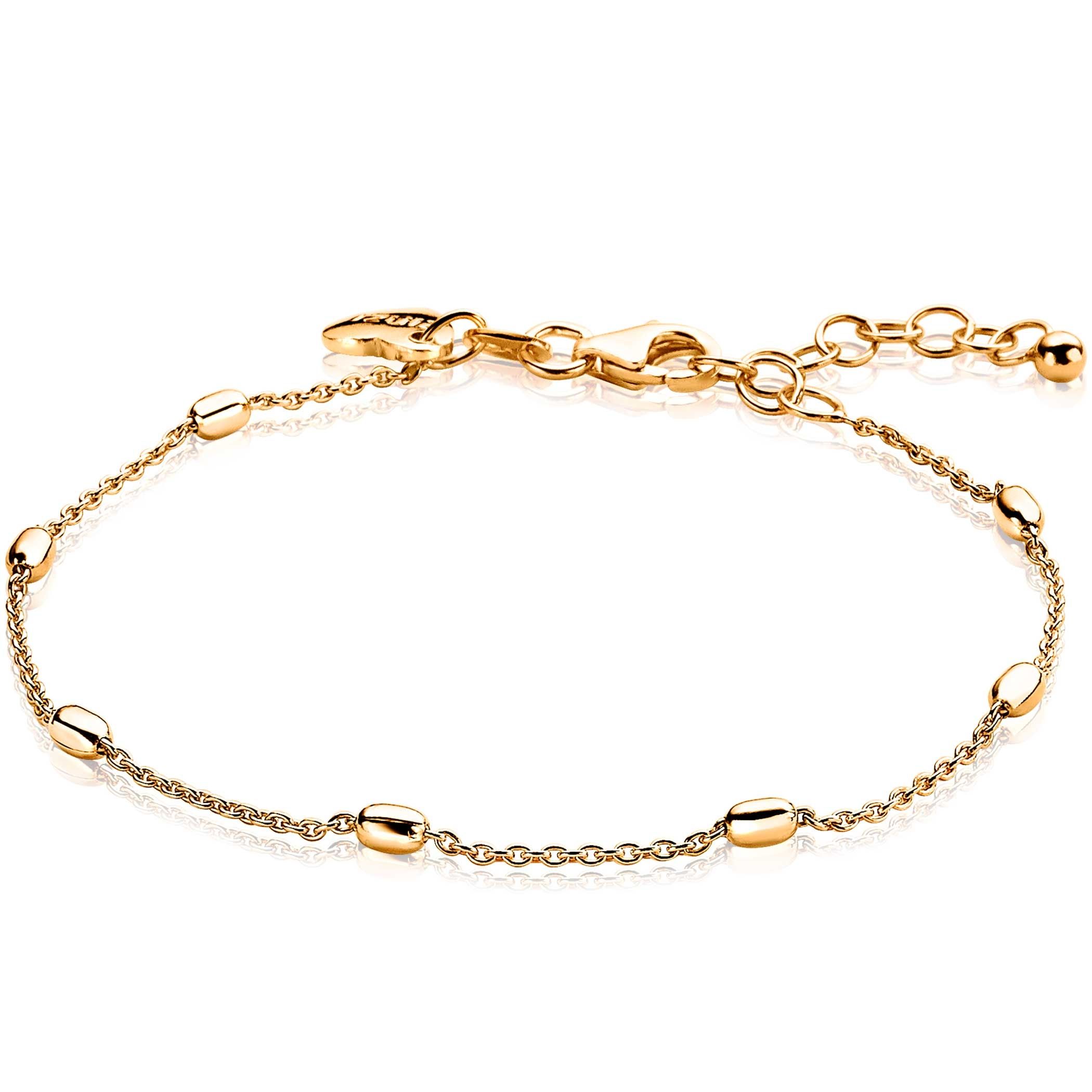 ZINZI silbernes Fantasie Armband gelb vergoldet oval 16,5-20cm ZIA1655G