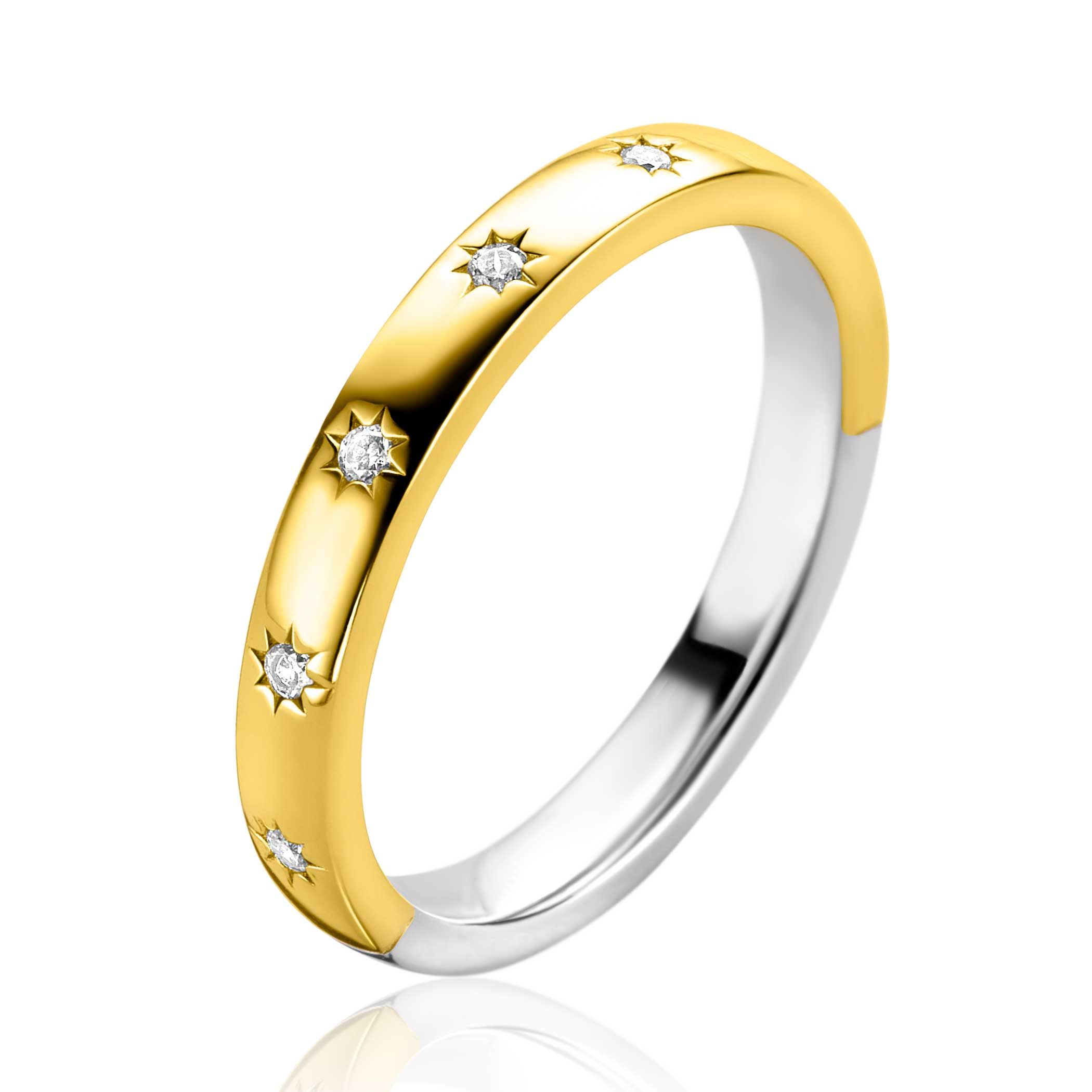 ZINZI zlv. aan.ring.gg.vg.3mm 7x cz.sterzetting mt60